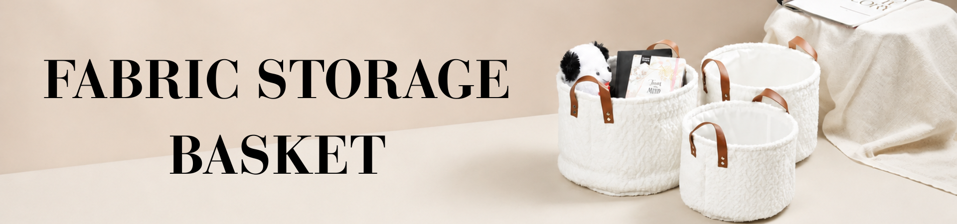 Fabric storage basket
