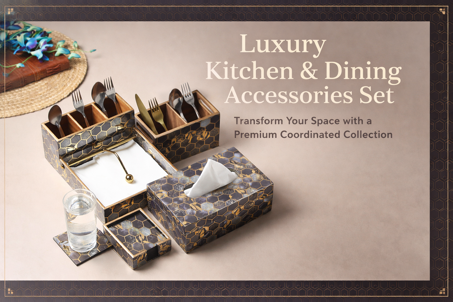 Luxury Kitchen & Dining Accessories Set – Transform Your Space with a Premium Coordinated Collection
