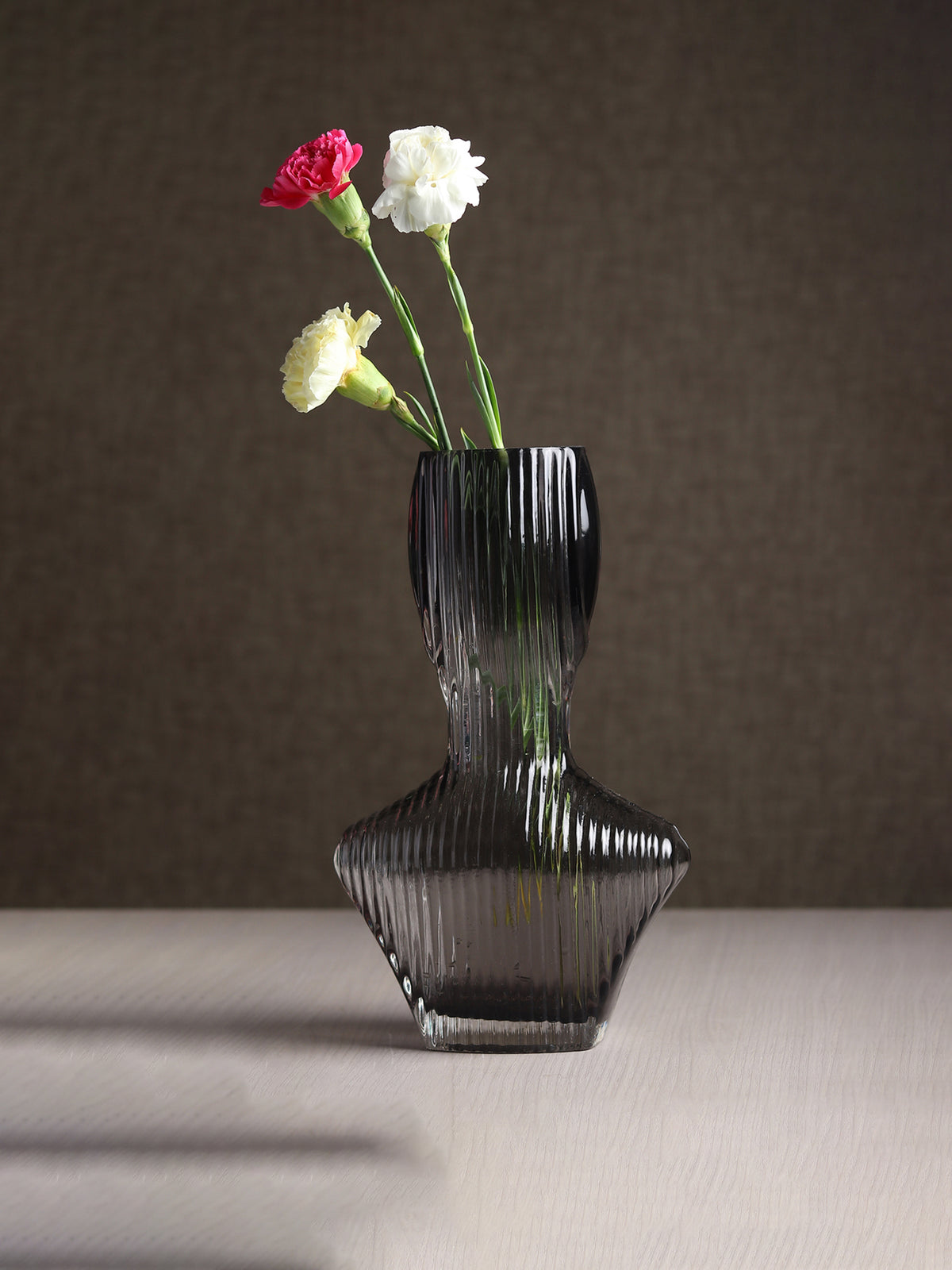 Apollo Grey Glass Vase
