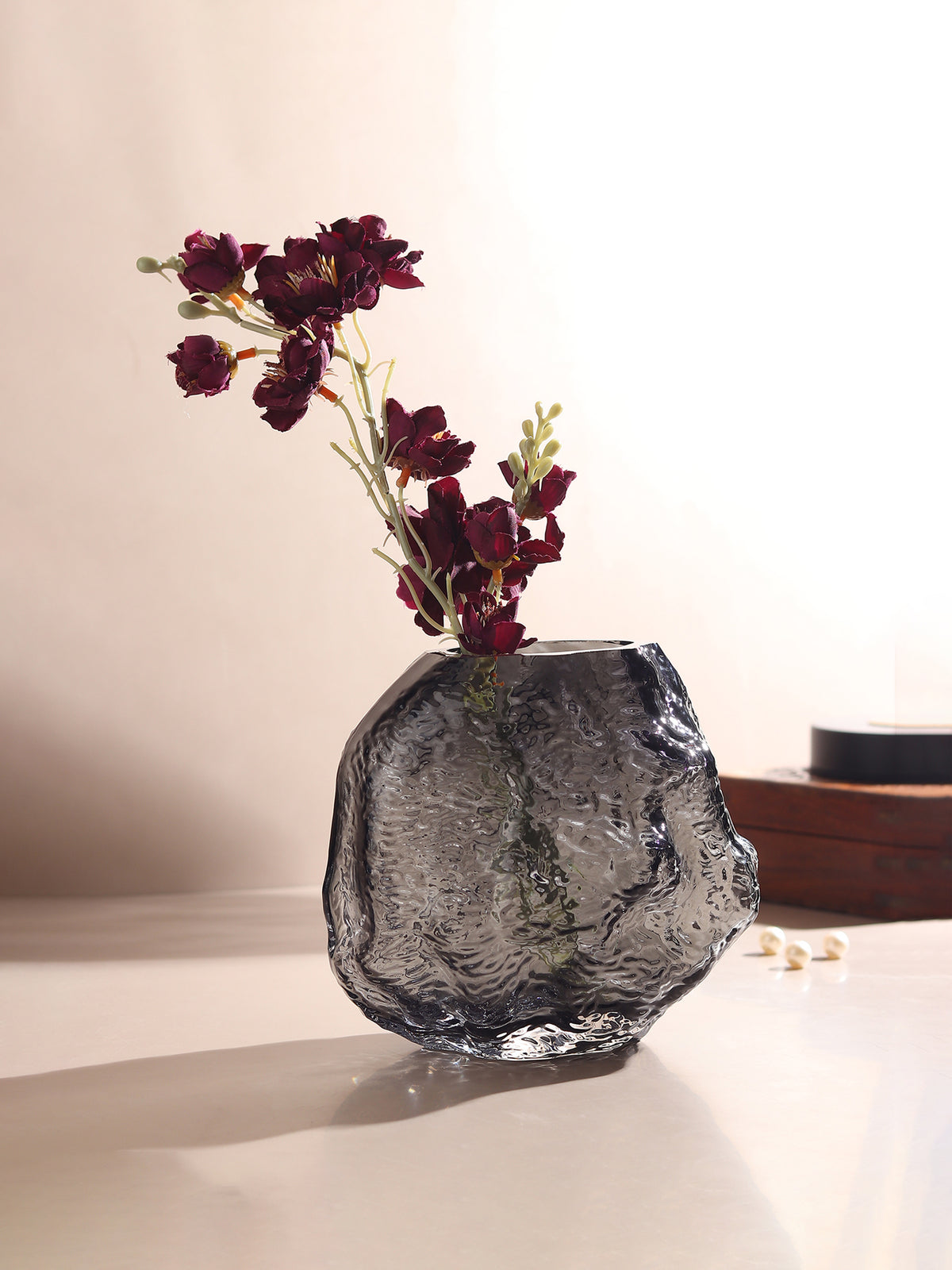 Terra Melt Black Crystal Vase