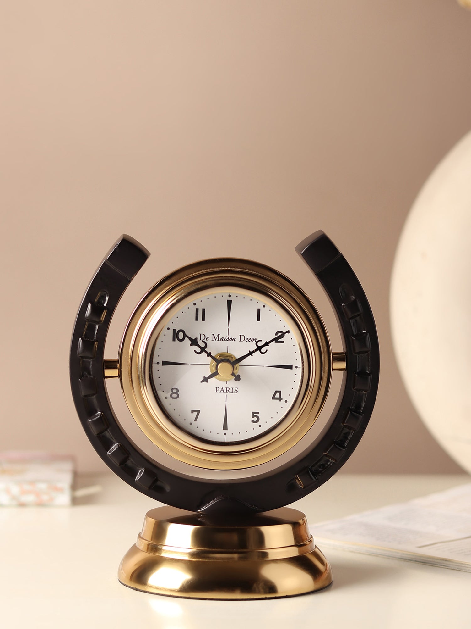 Equestrian Table Clock