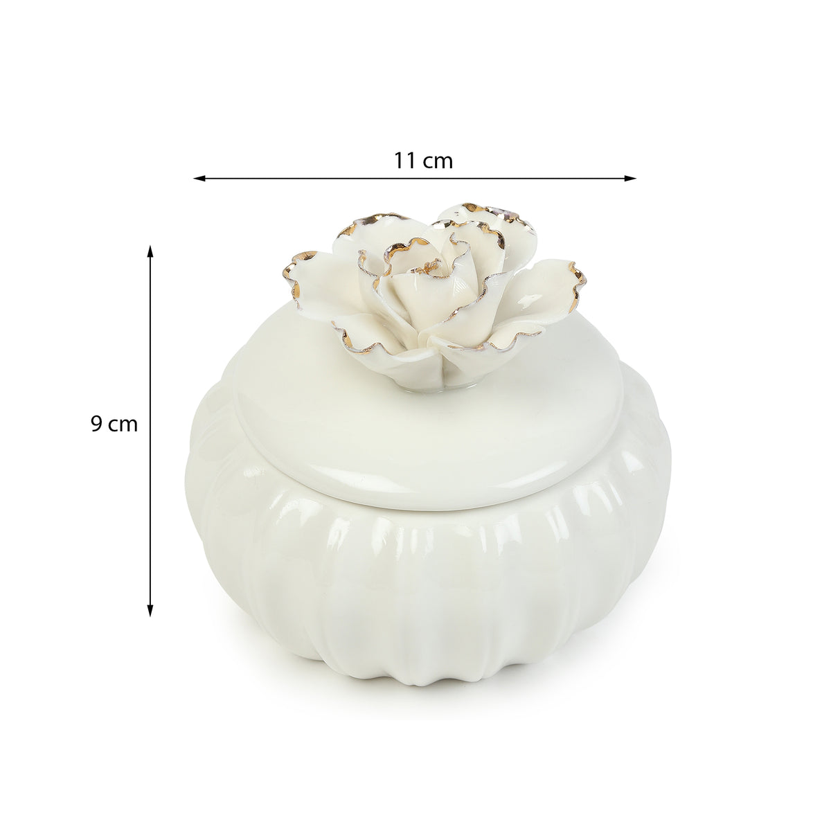 Ivory Blossom Porcelain Box