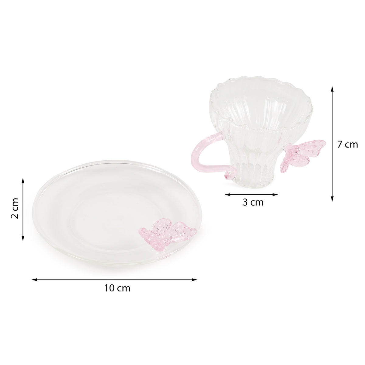 Titli Elina Glass Cup & Saucer