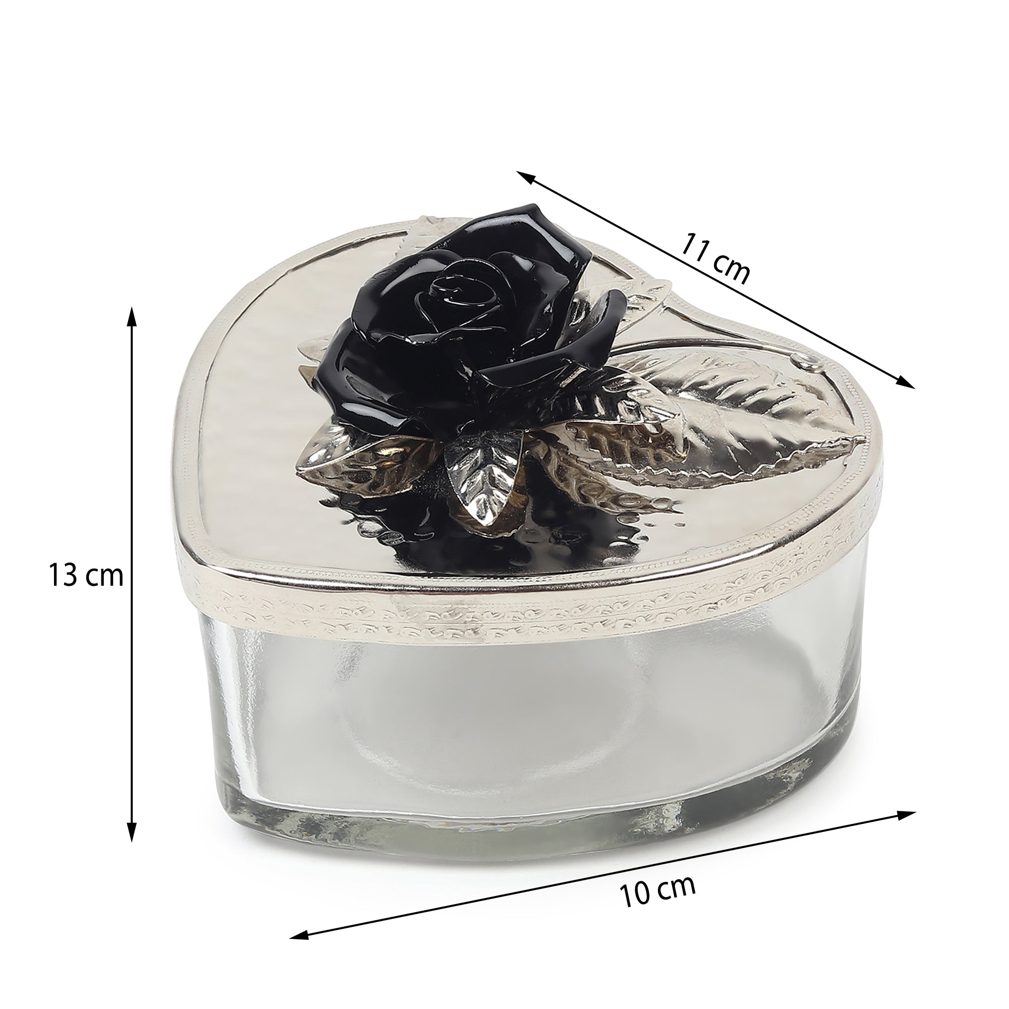 Petal Eclat Black Heart Storage Box