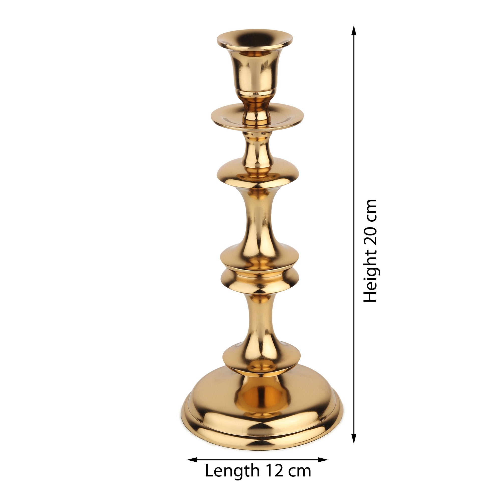 Imperium Solo Tall Gold Candleholder