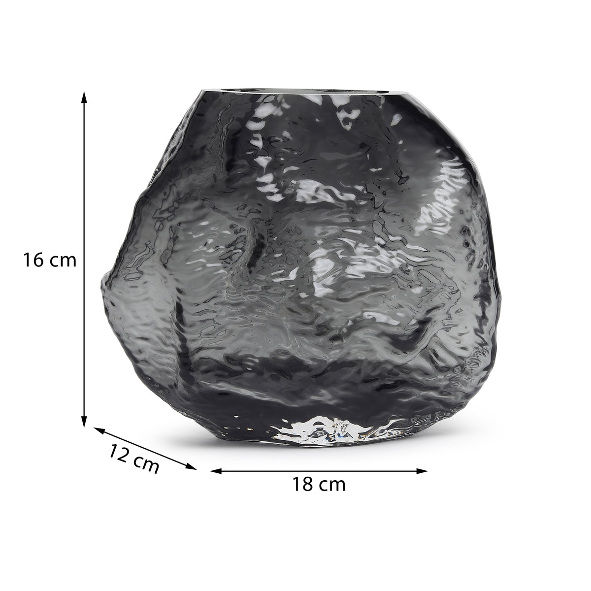 Terra Melt Black Crystal Vase