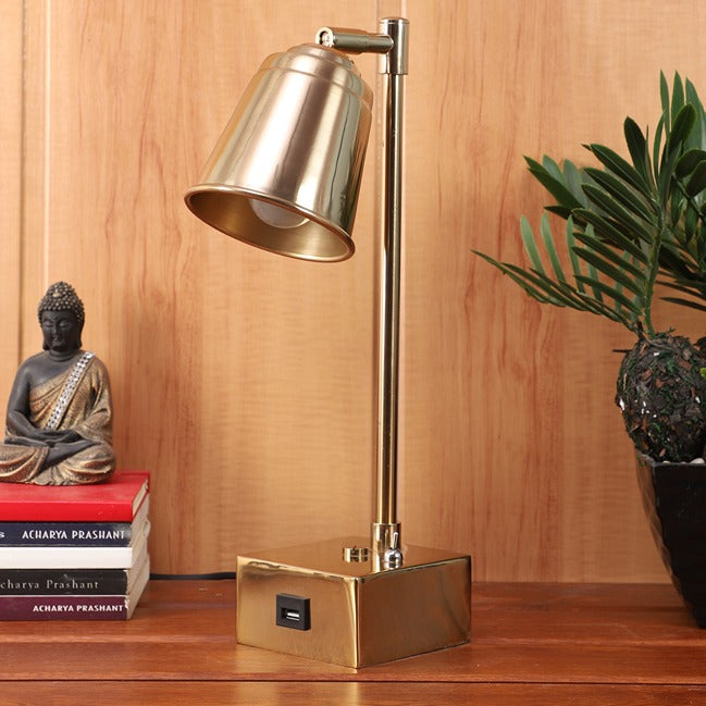 Matt Gold Steel Adjustable Study Lamp