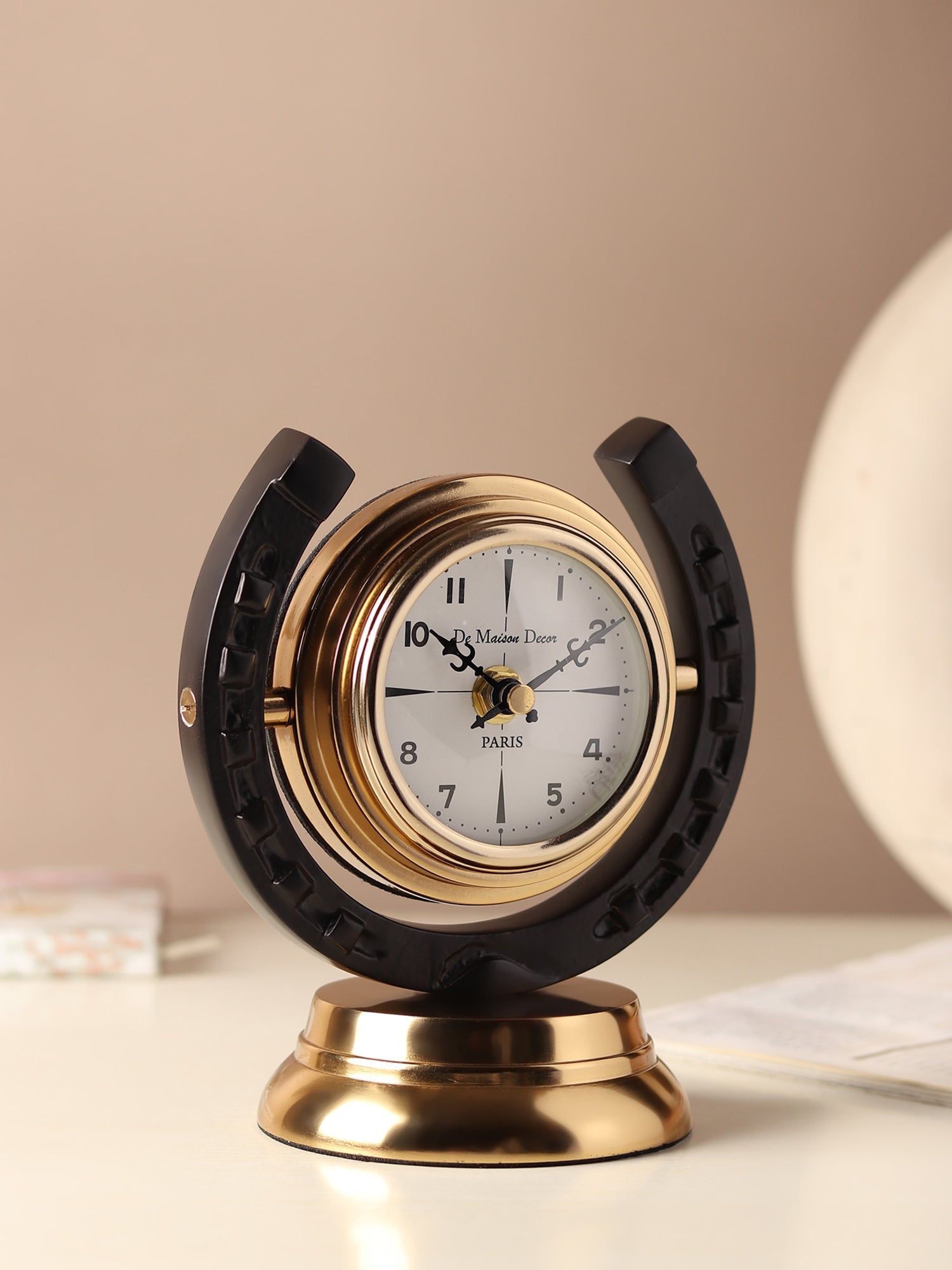 Equestrian Table Clock