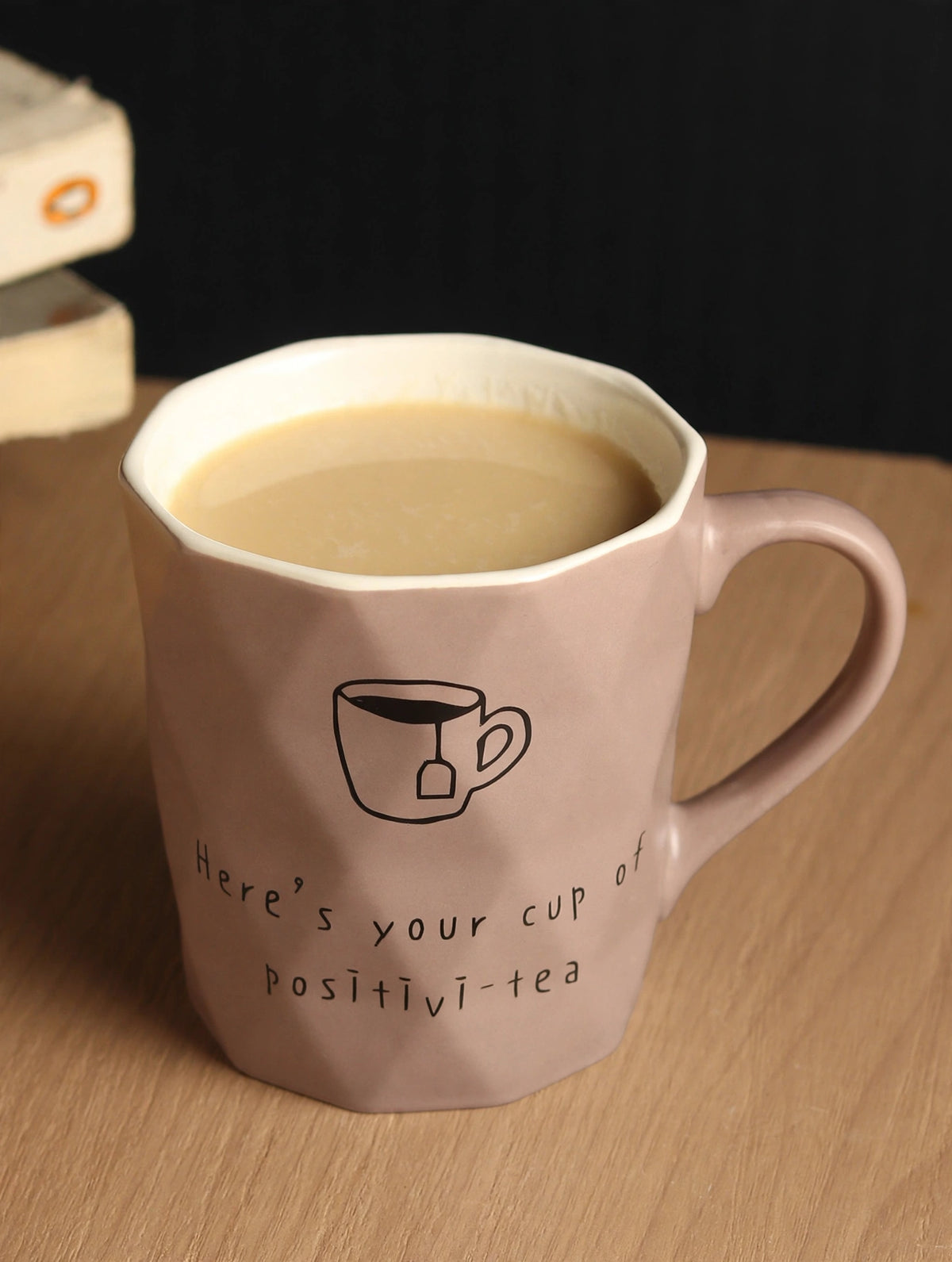 Positive-Tea Grey ceramic cup