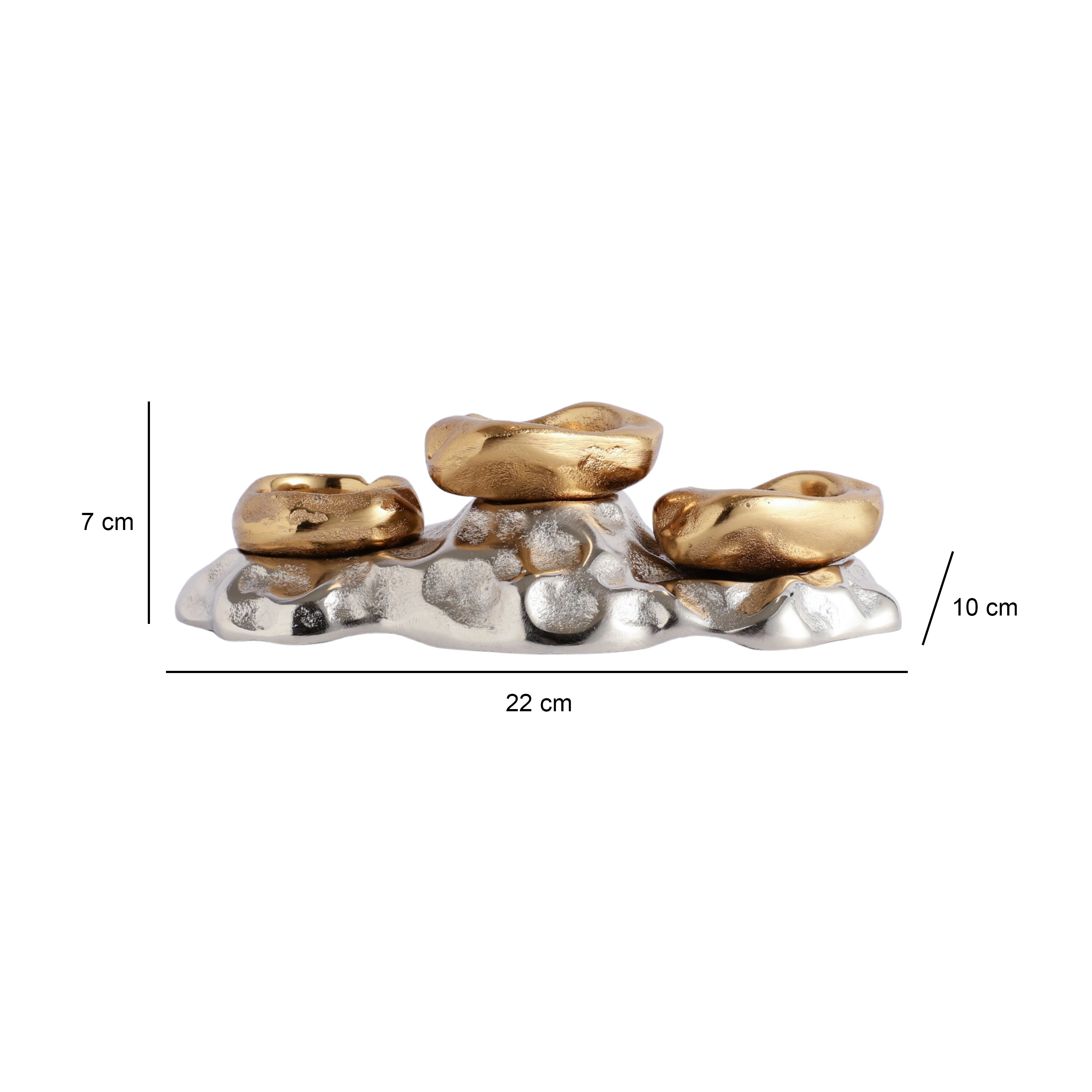 Eclora small T-Light holder in Gold & Silver