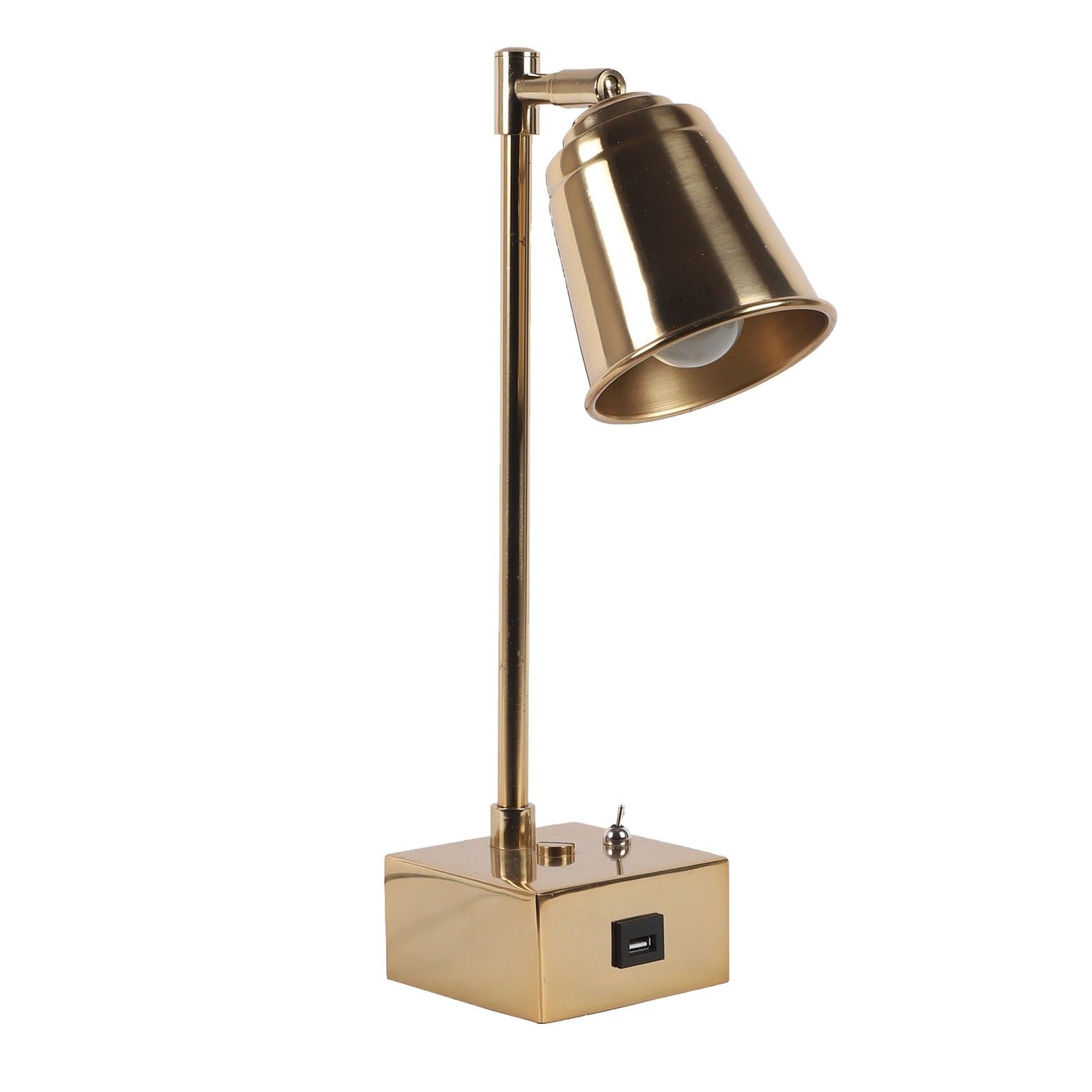 Matt Gold Steel Adjustable Study Lamp