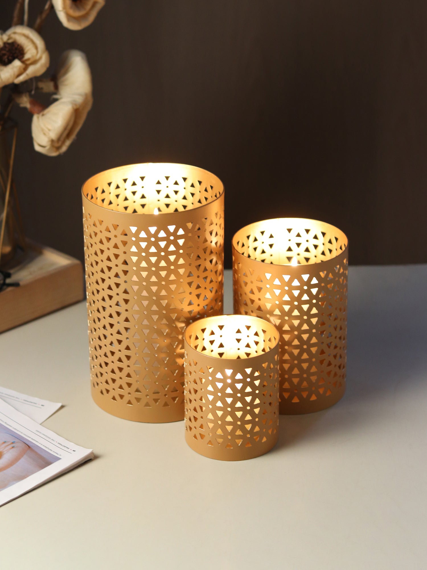 Tarini Candle Holder set or 3