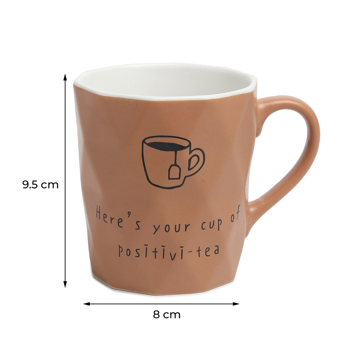 Positive-Tea Grey ceramic cup