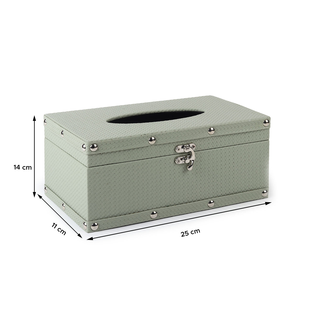Bexley Leather Green Tissue Box