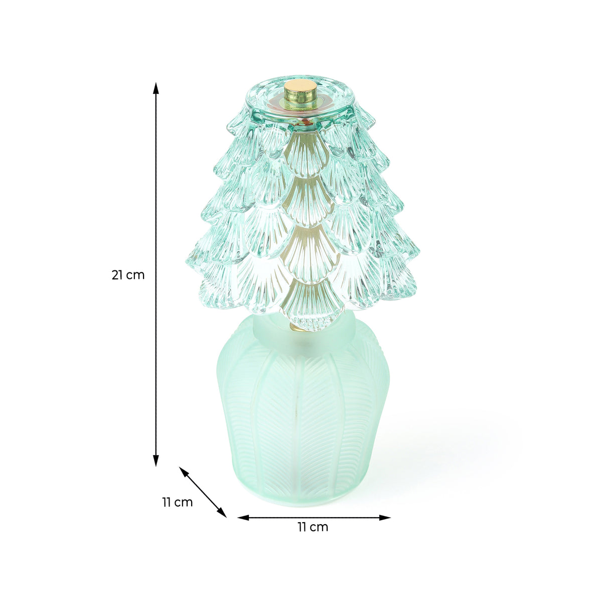 Marcelle Mini Crystelle Green Glass Lamp