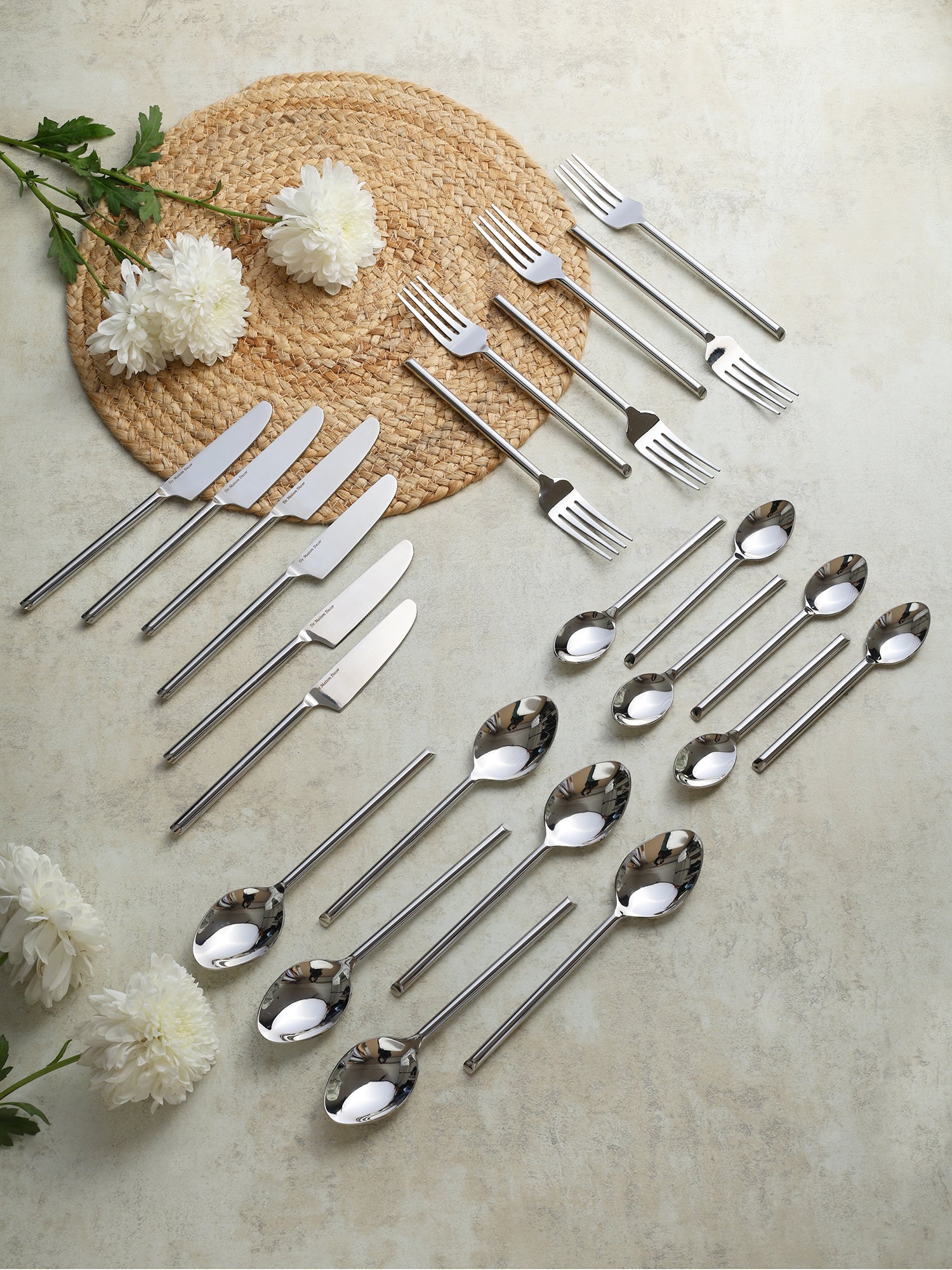 Sleek Cut Cutlery Set of 24