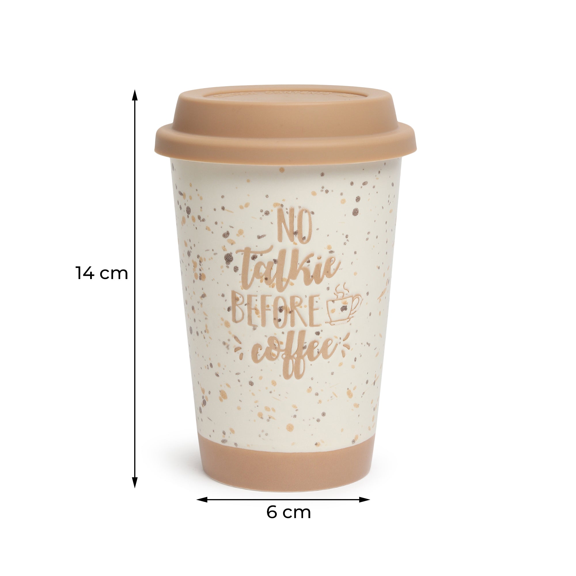 Coffee First Beige Ceramic Mug