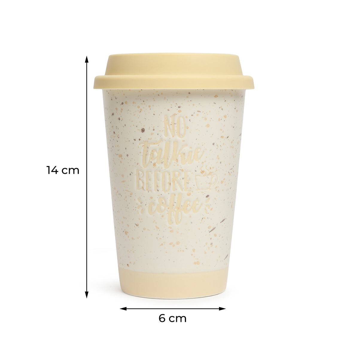 Coffee First Yellow Ceramic Mug