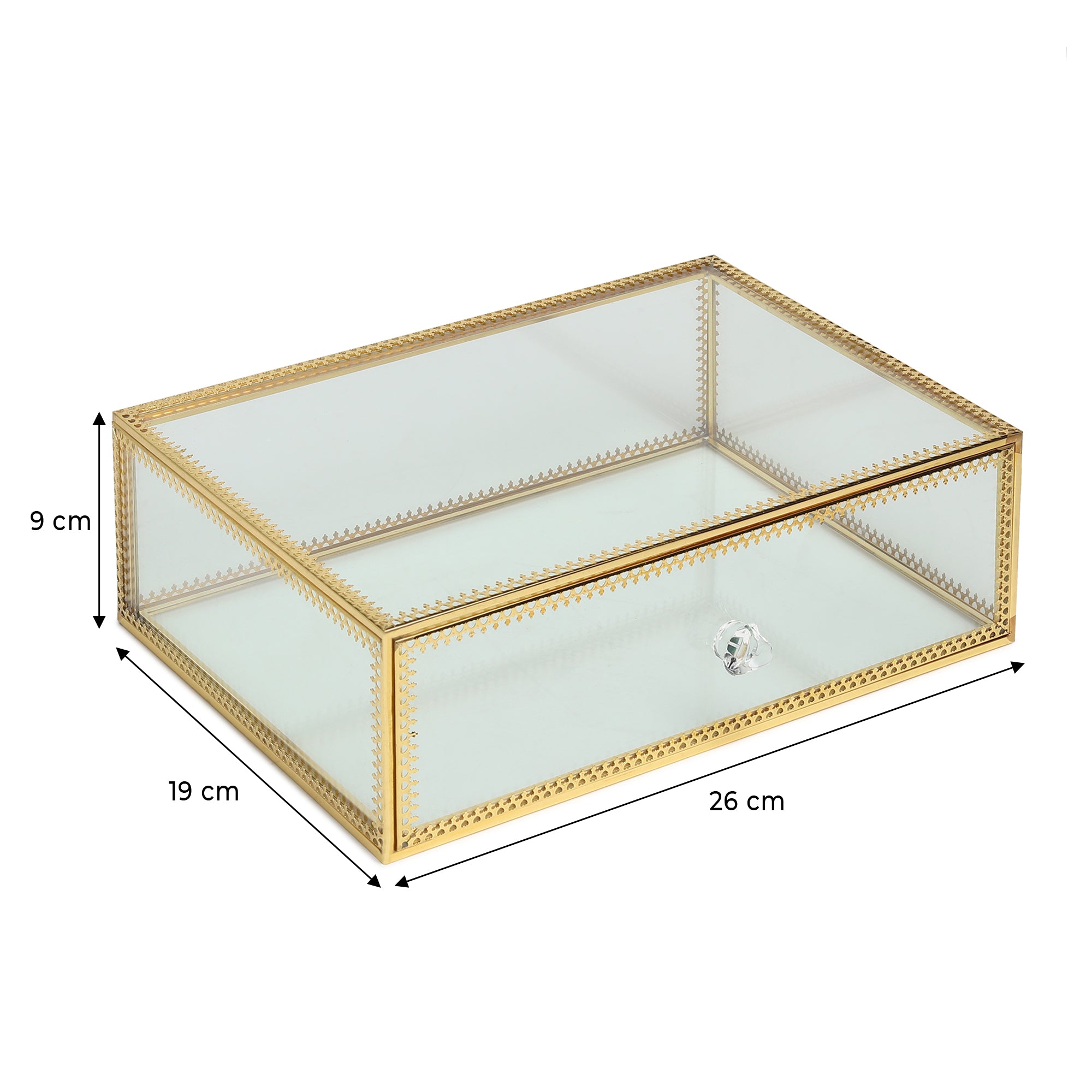 Arden Drawer Glass Jewellery Box