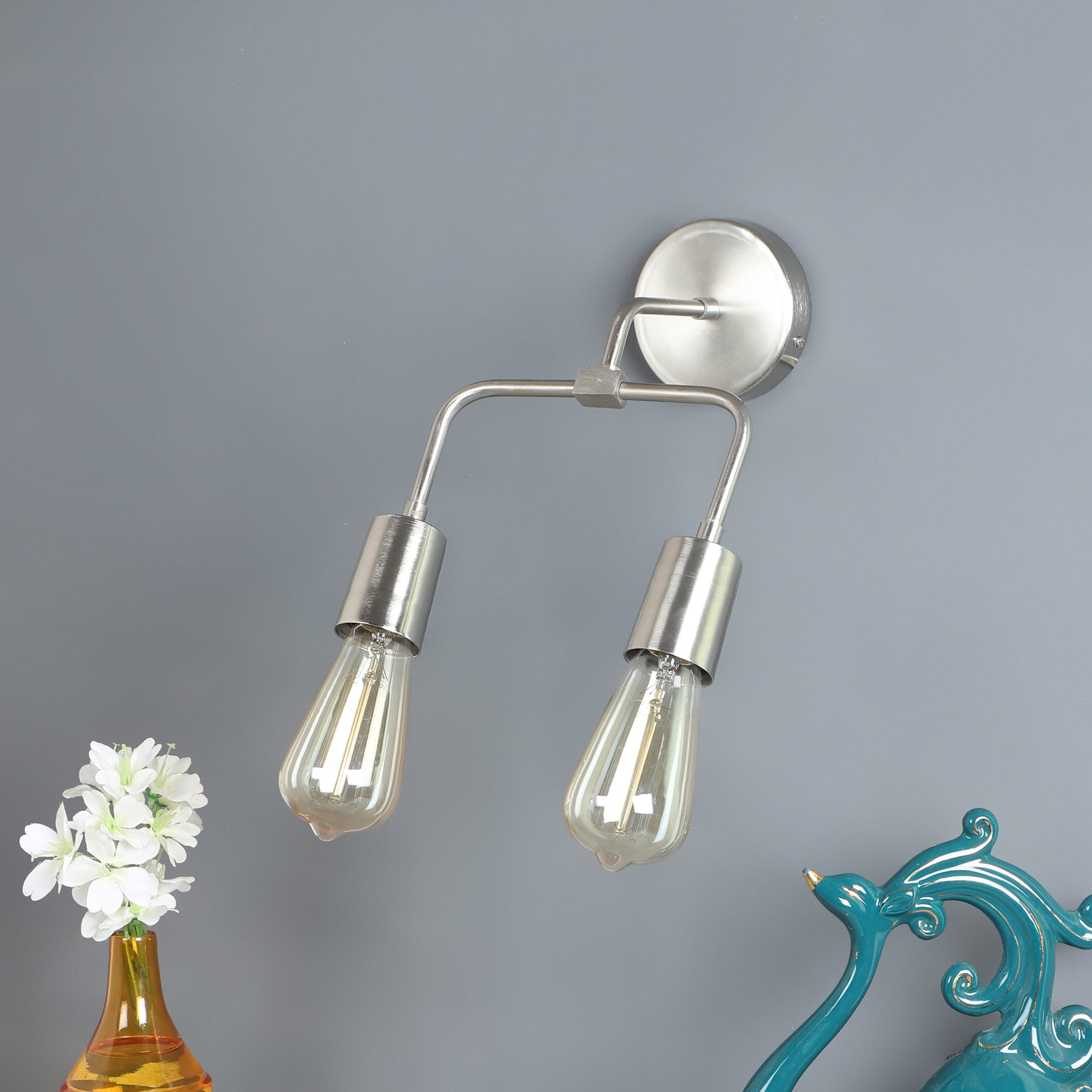 Salcia Silver Artsy Dual Wall light