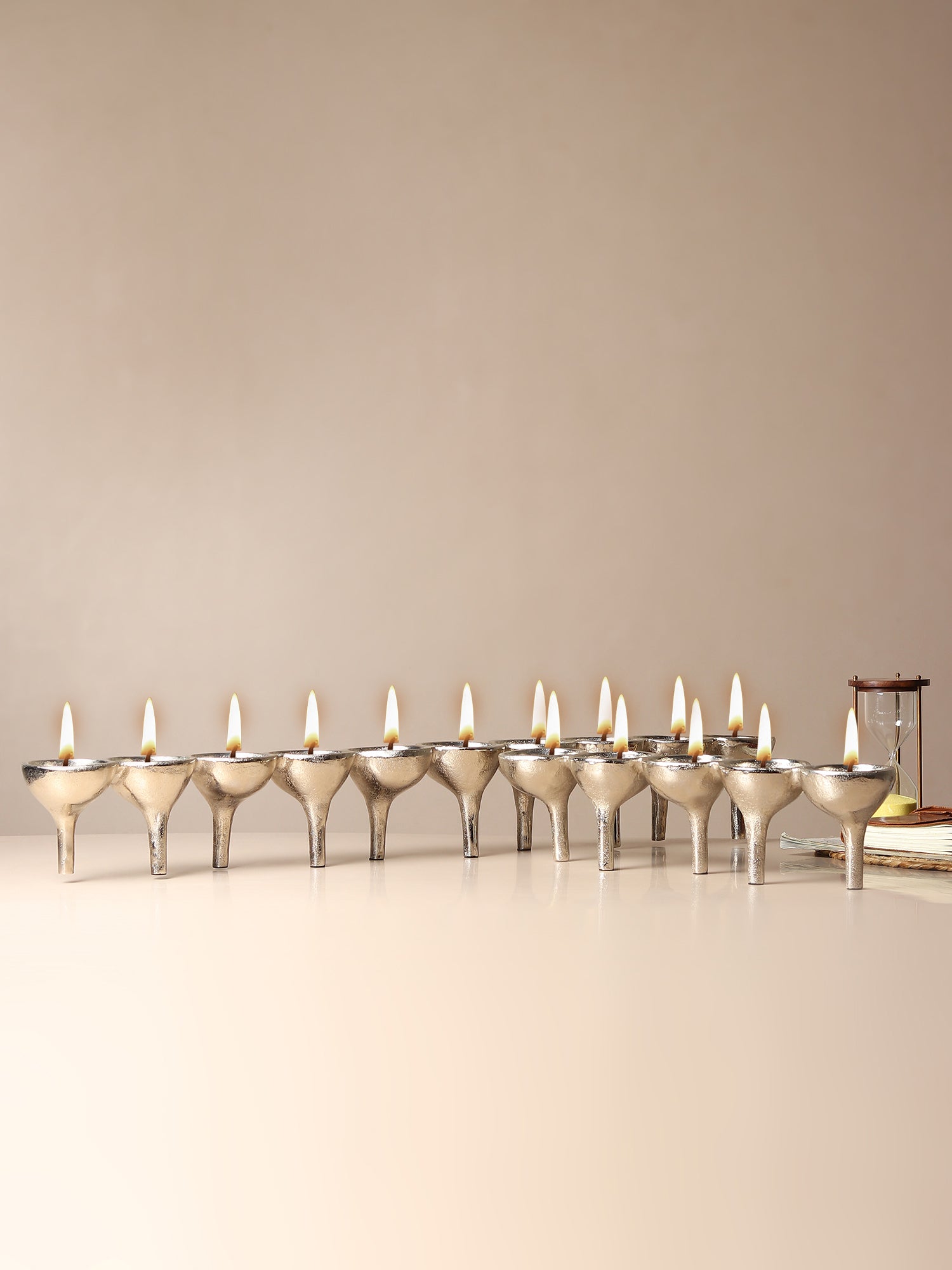 Rivera Candle & T-Light Holder –  Set of 2 in Silver