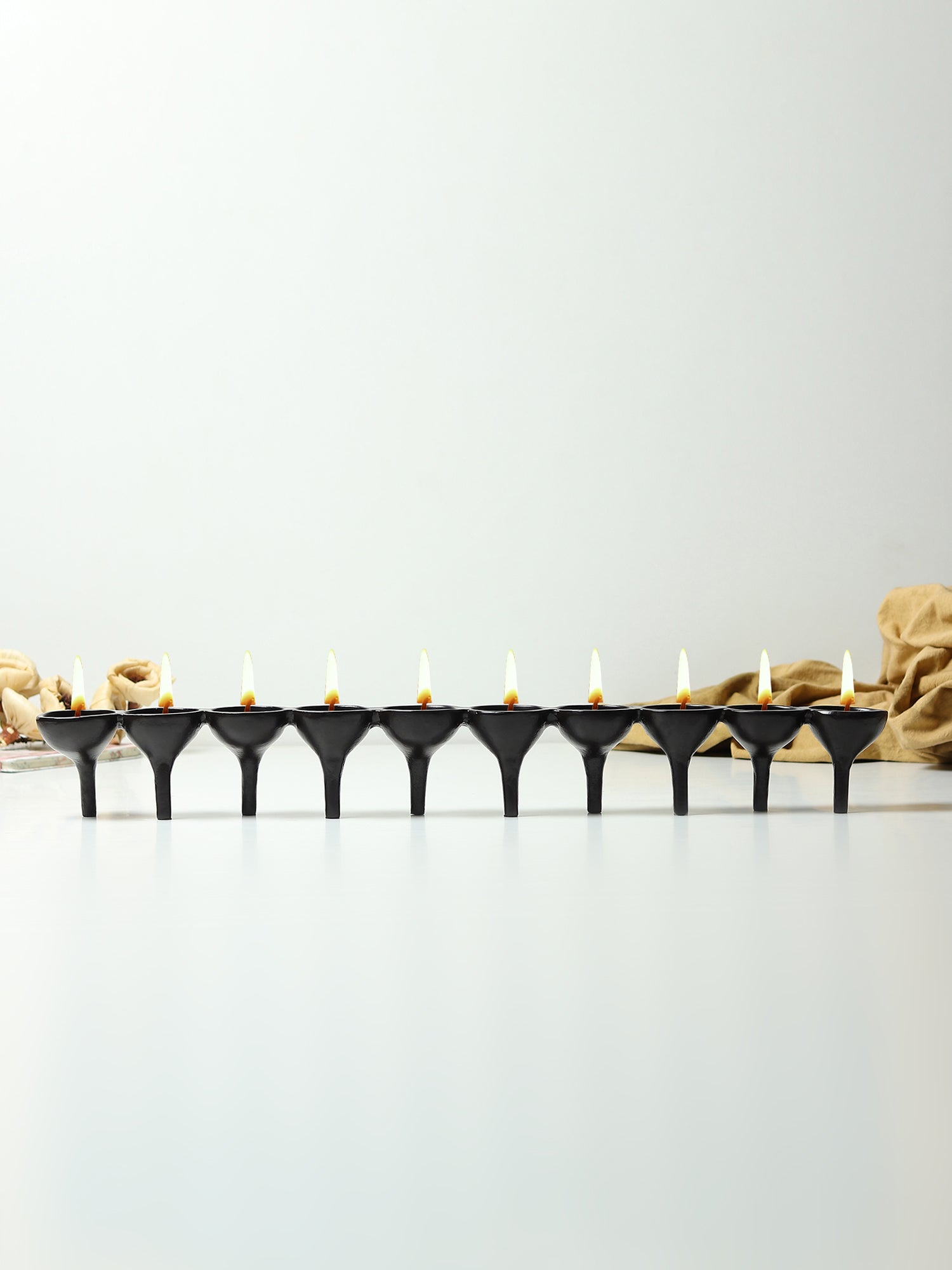 Rivera Candle & T-Light holder In Black Large Size