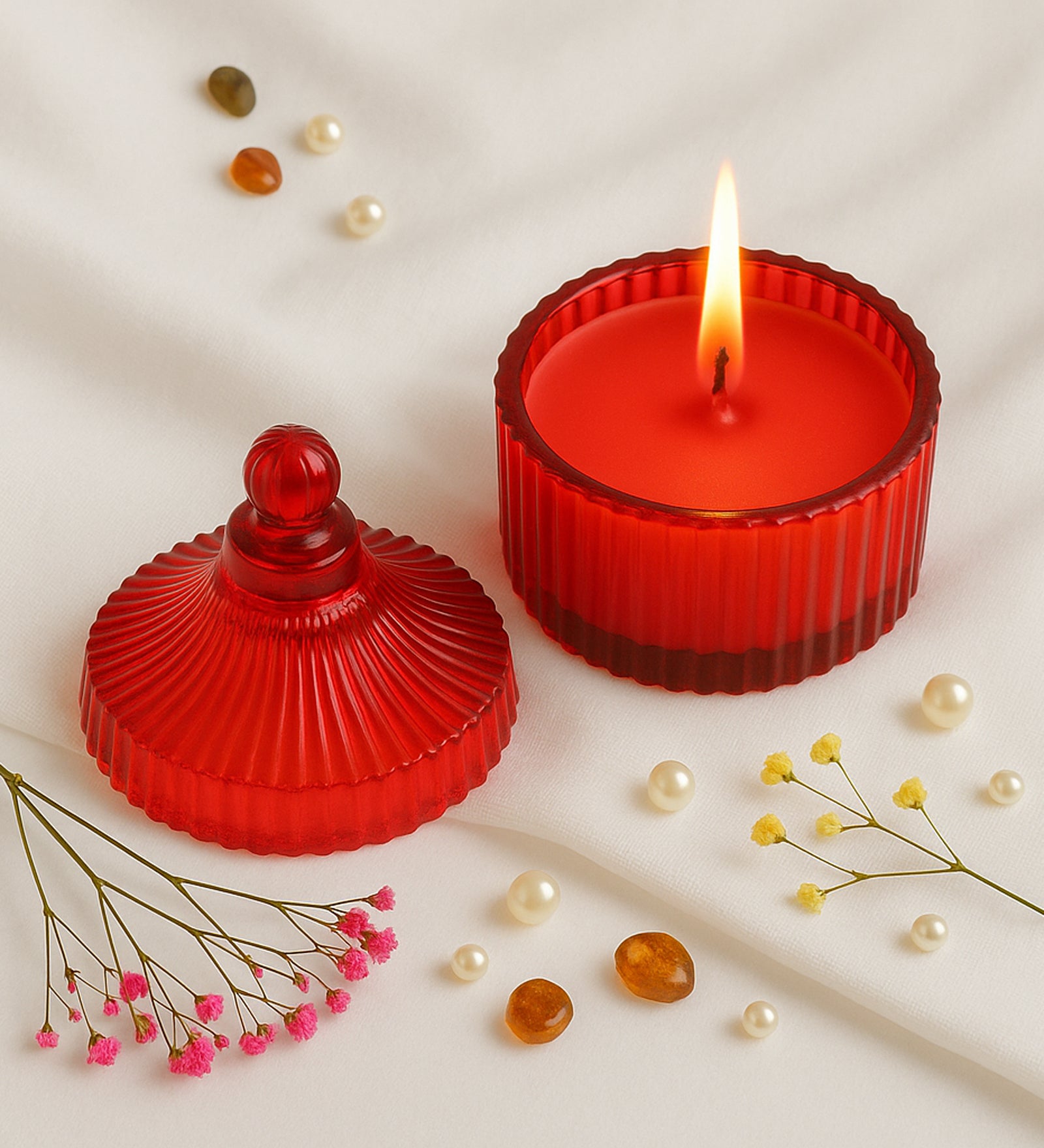 Elara Crimson Rose Candle