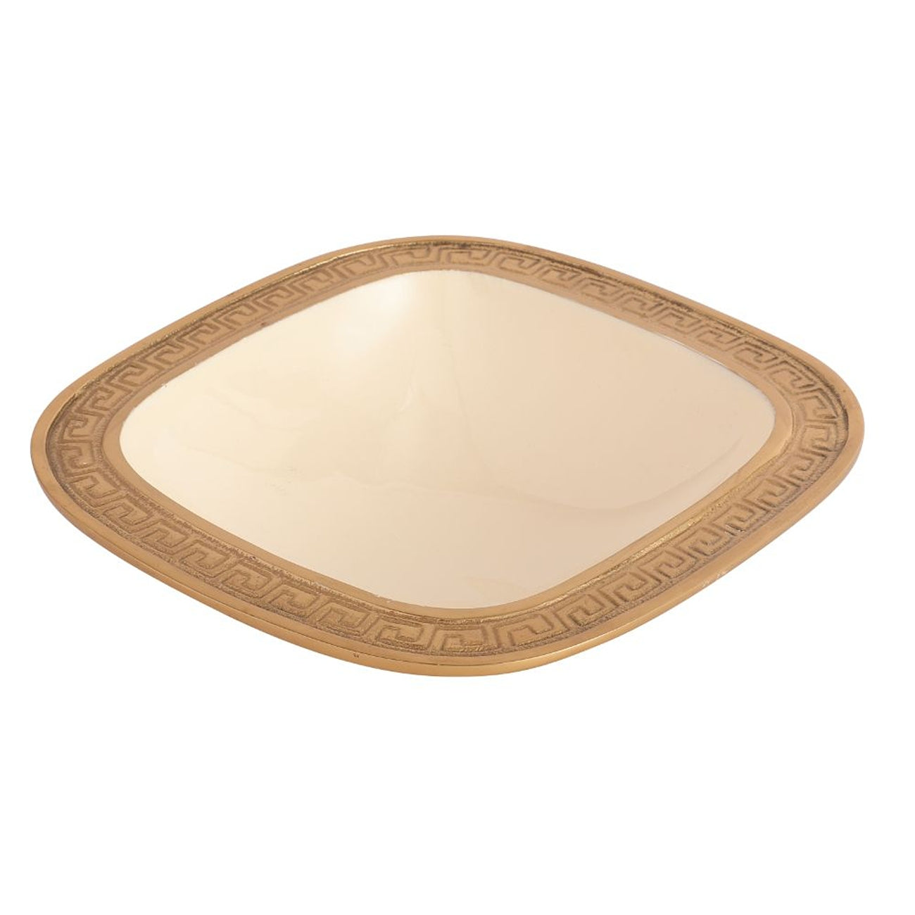 Versace Design Bowl in Ivory Enamel & Gold Finish
