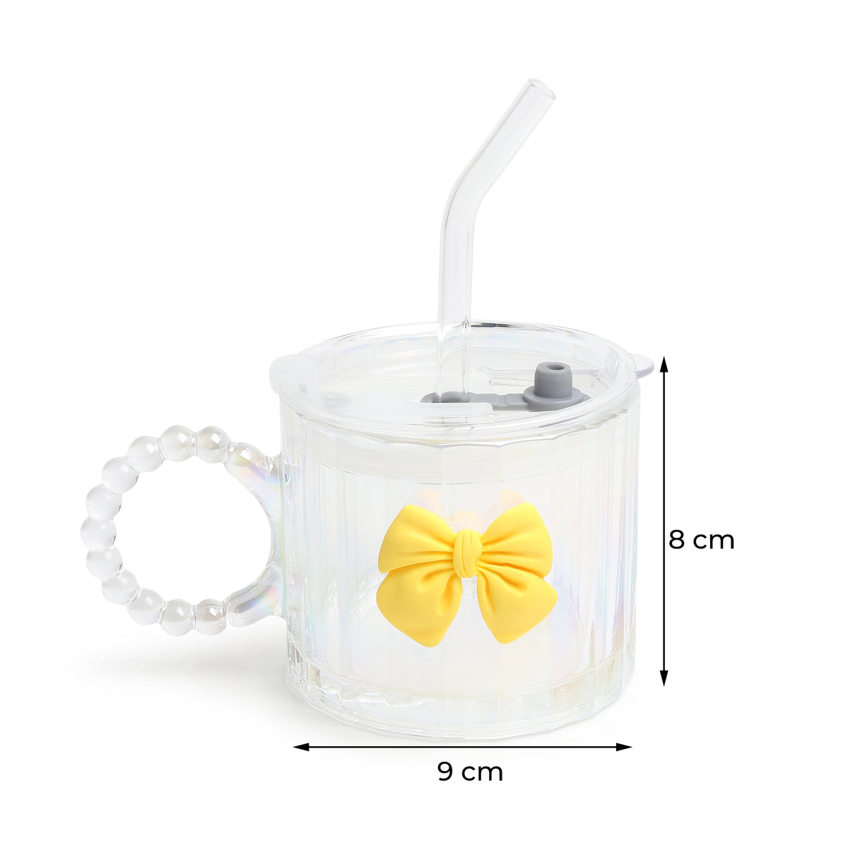 Colette Glass Tumbler Yellow Bow
