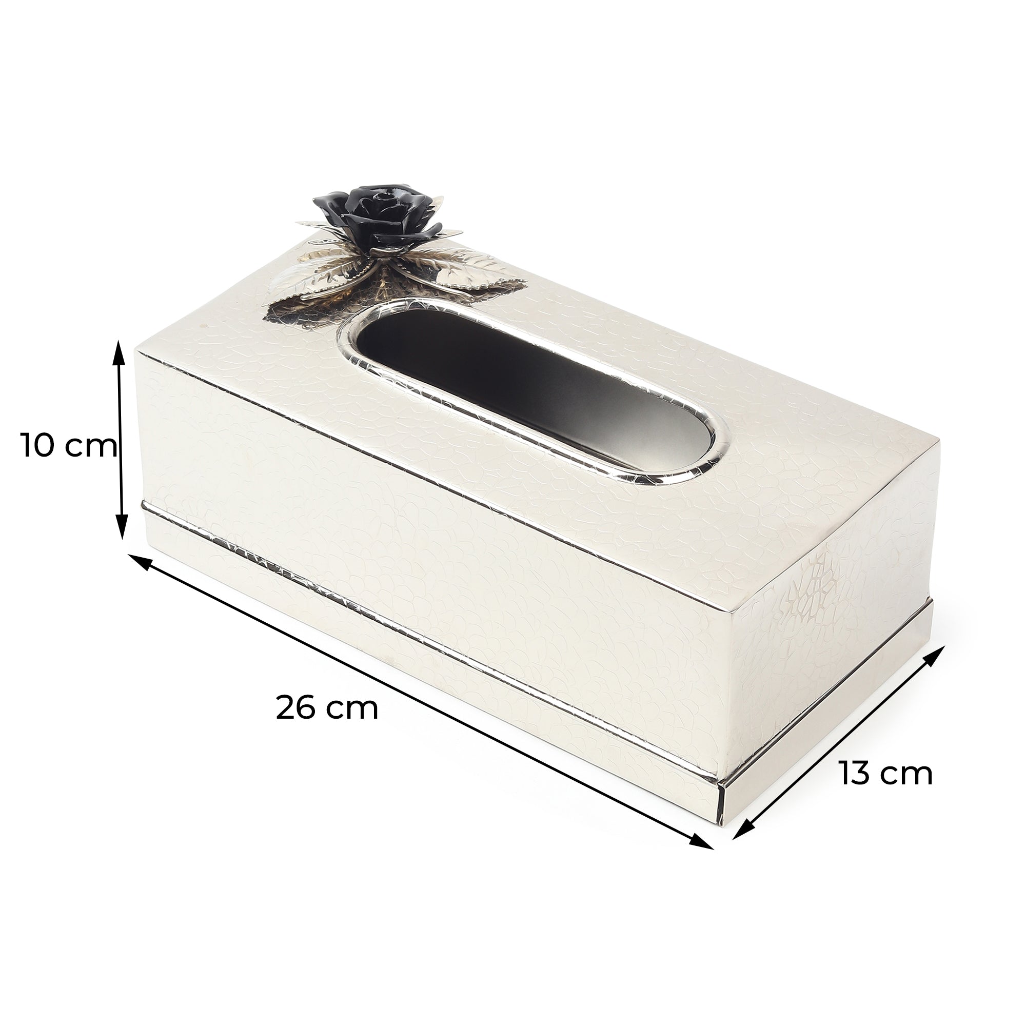 Petal Eclat Black Tissue Holder