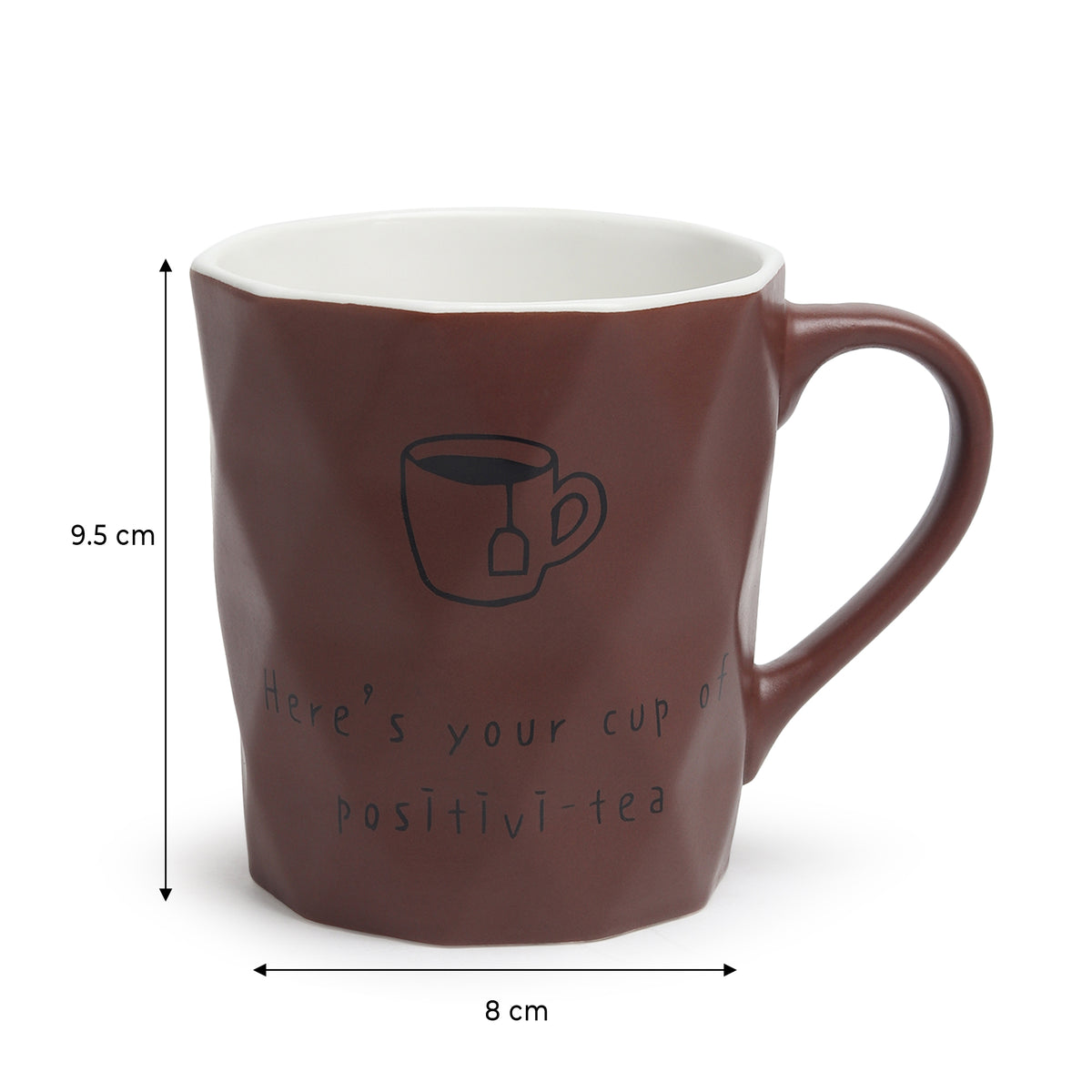 Positive-Tea Grey ceramic cup