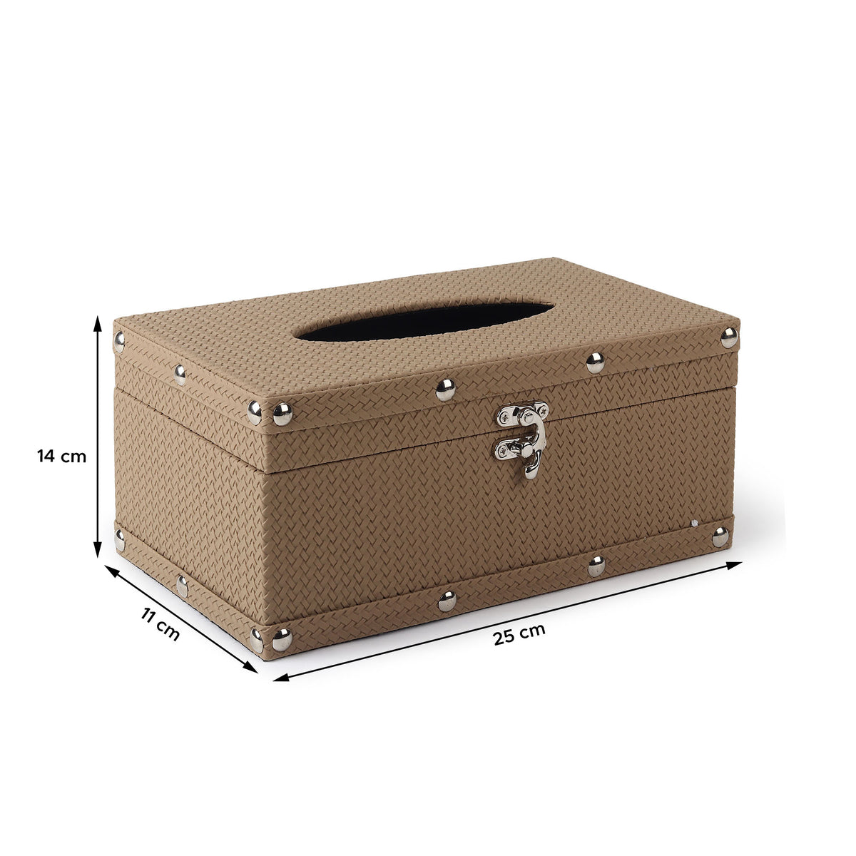 Bexley Leather Brown Tissue Box