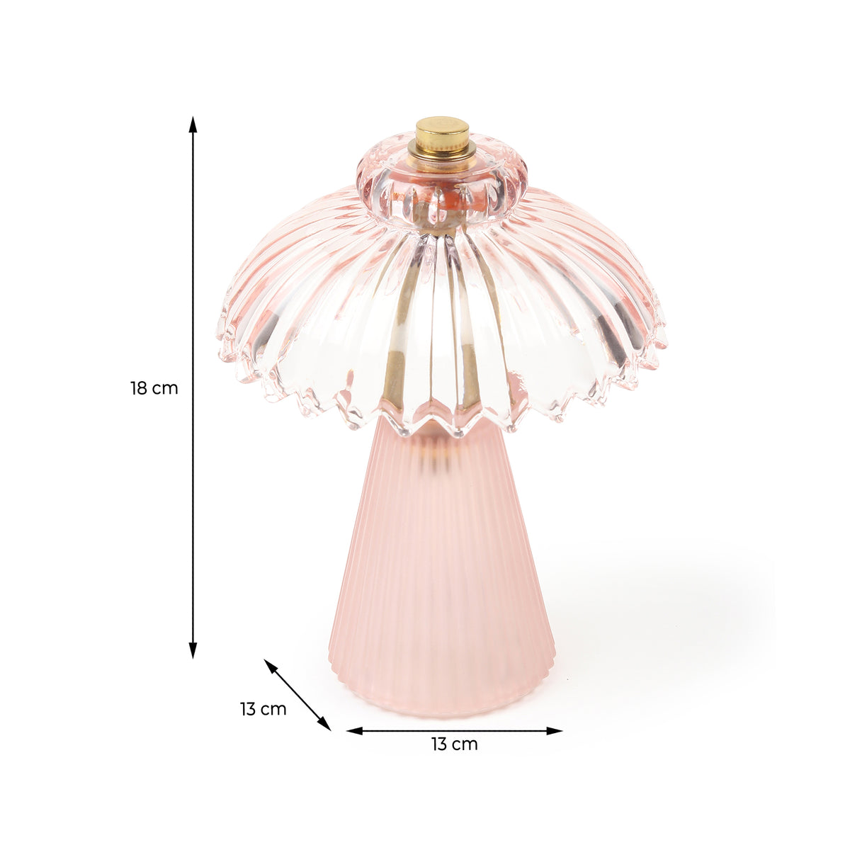 Cressa Crystelle Pink Glass Lamp
