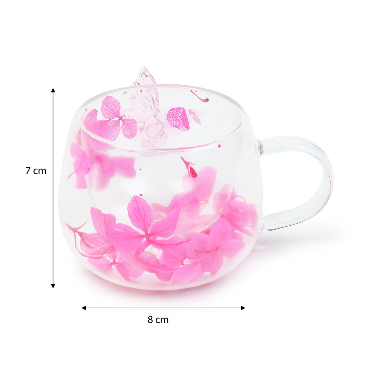 Titli Bloom Pink Glass Mug