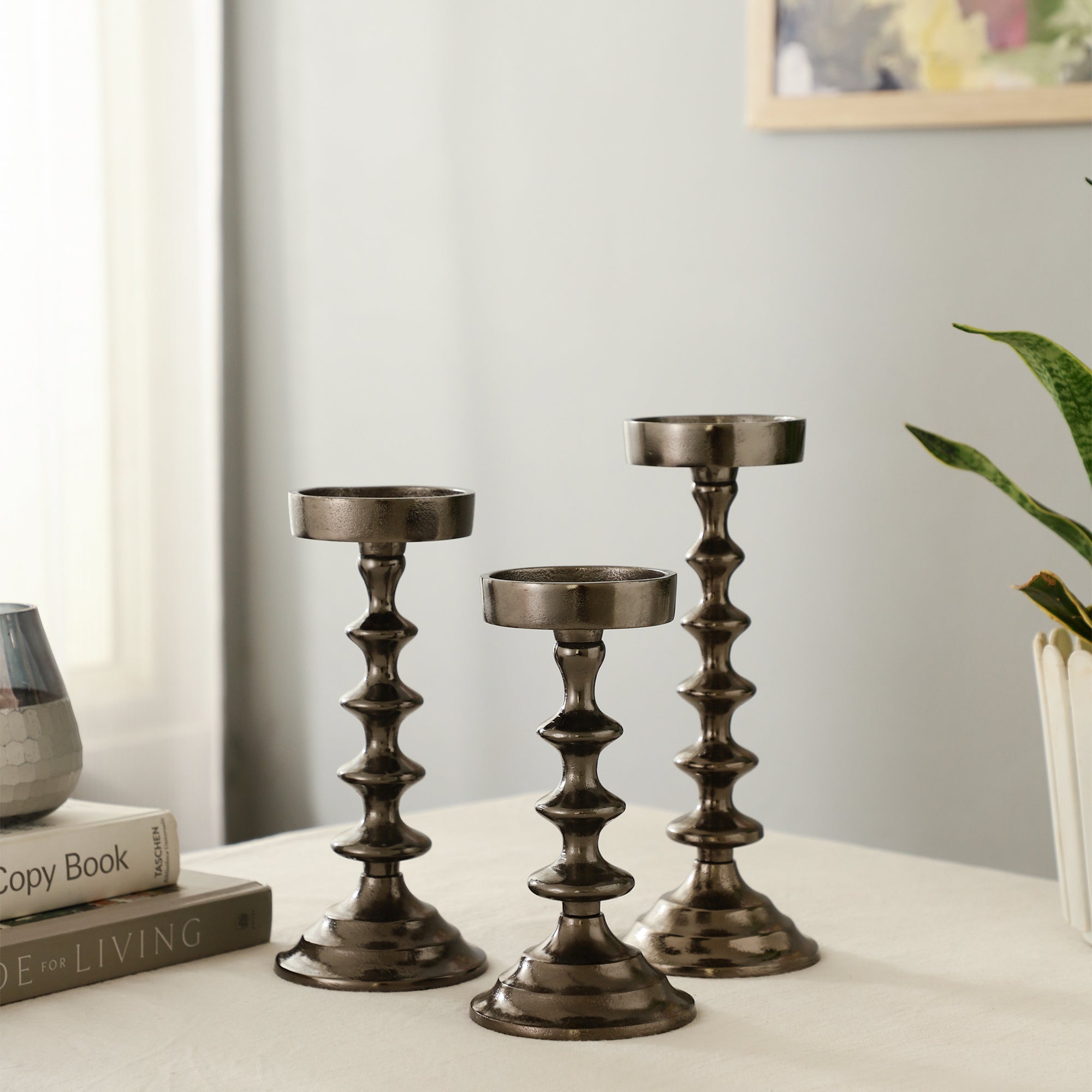 Ebon Whisper Candle holders set of 3