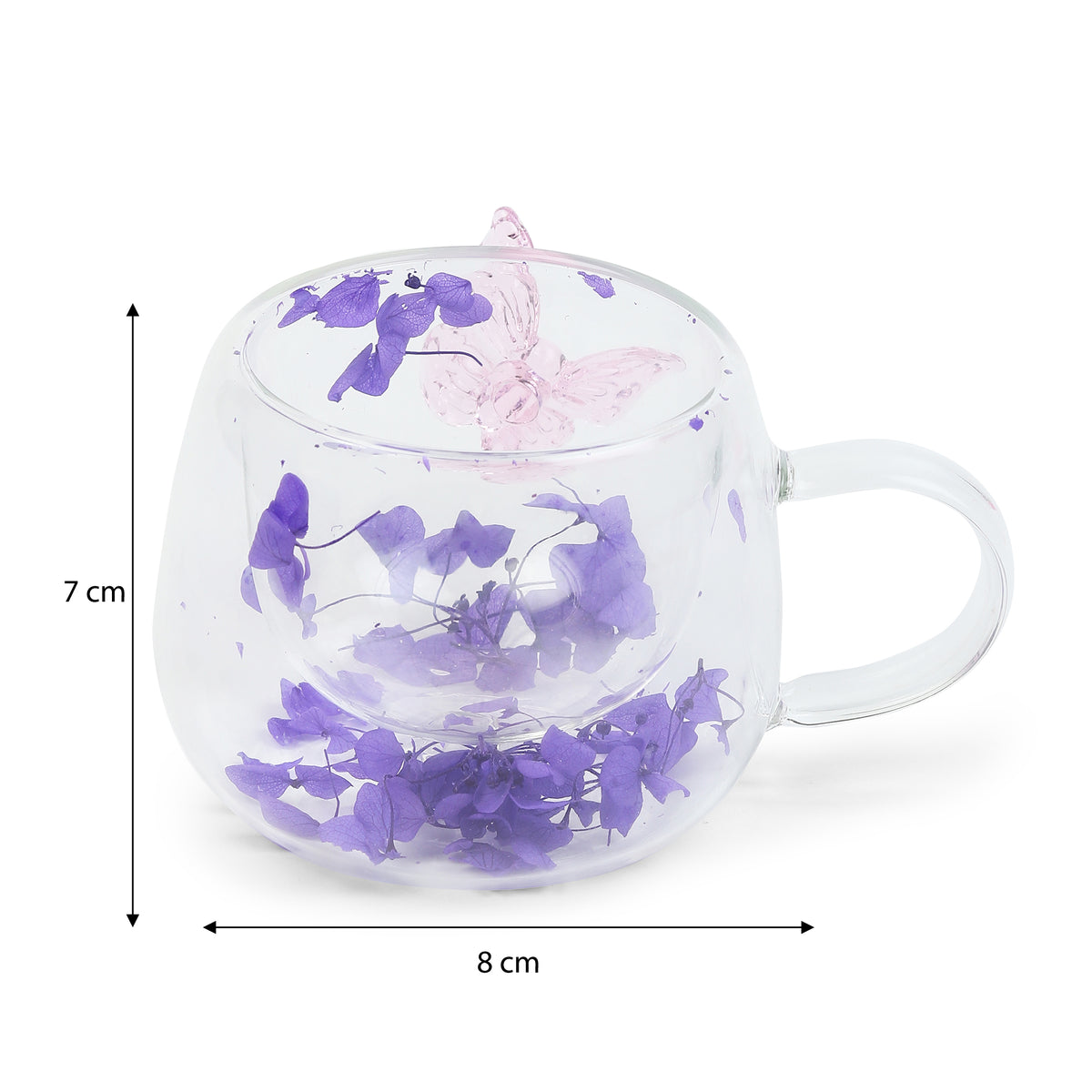 Titli Bloom Purple Glass Mug