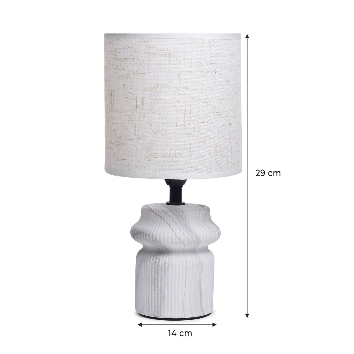 Ruffle Forme Grey Table Lamp