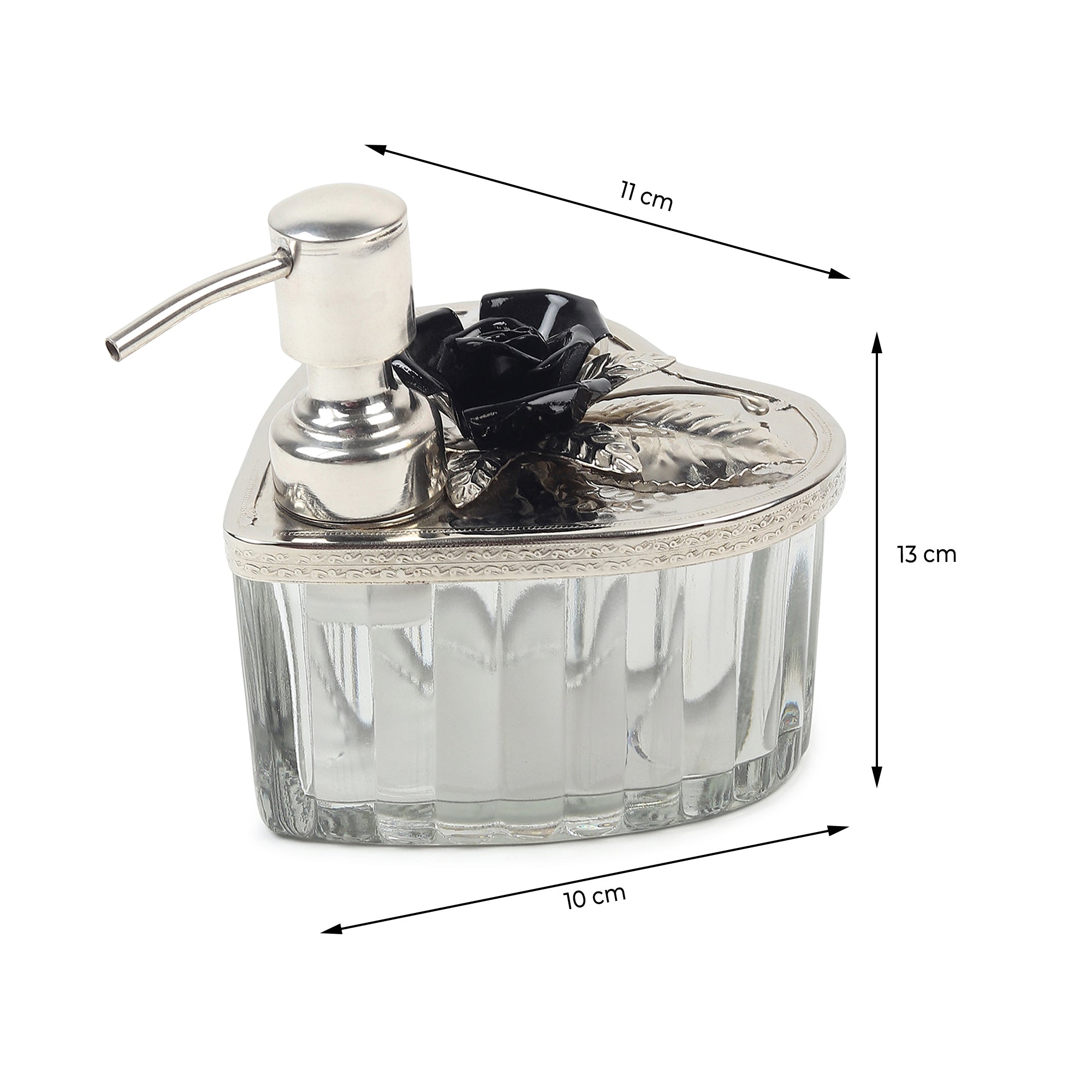 Petal Eclat Black Glass Dispenser