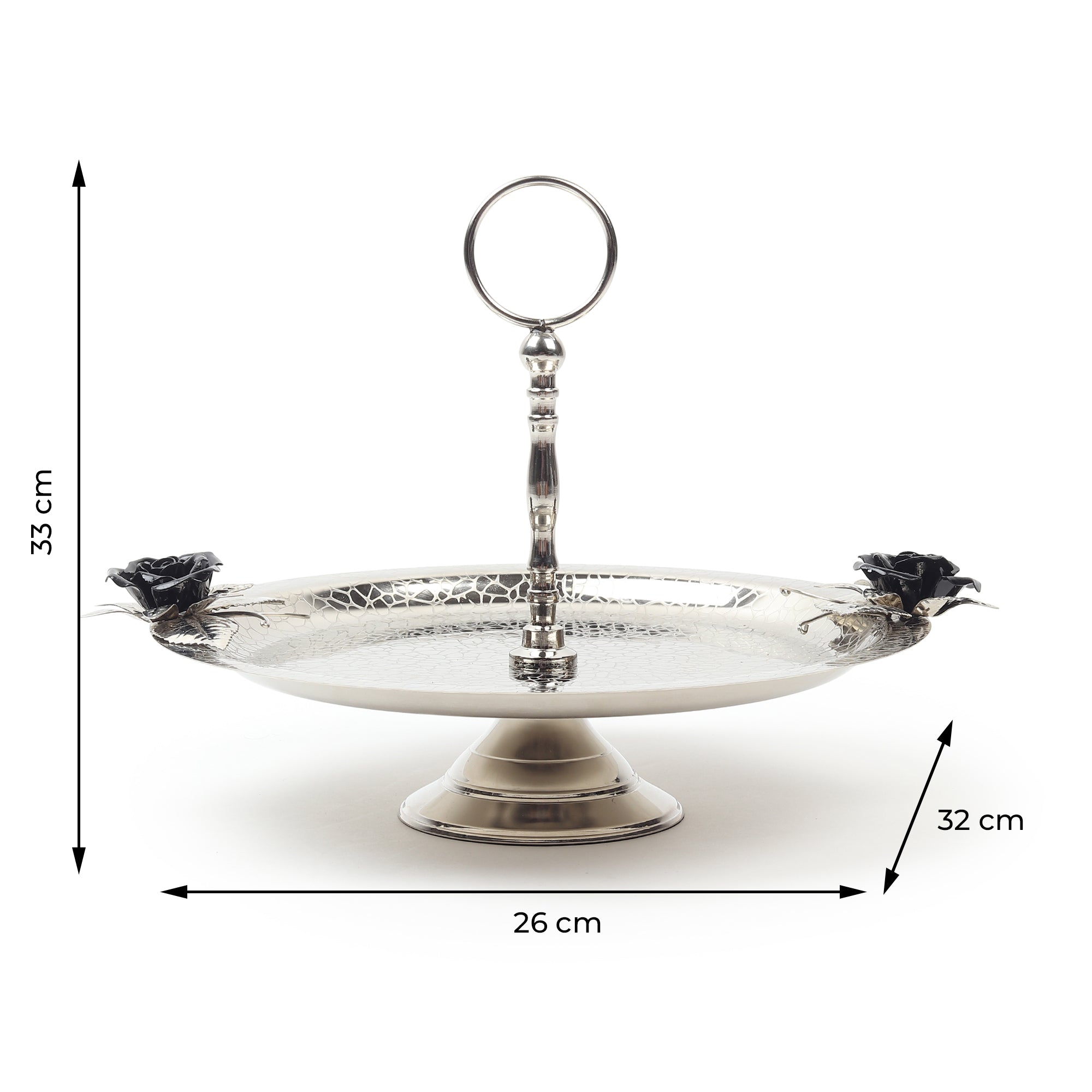 Petal Eclat Black Cake Stand