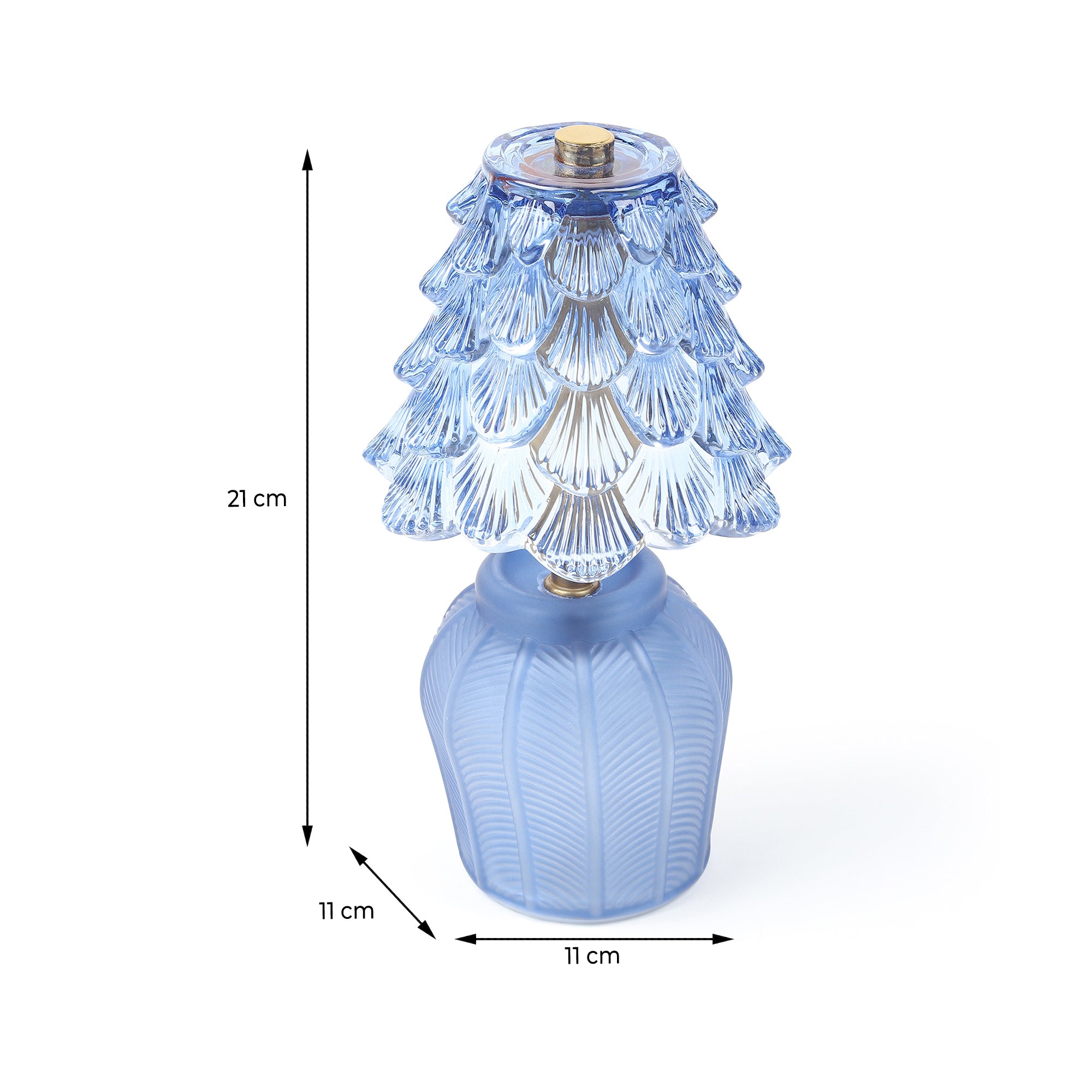 Marcelle Mini Crystelle Blue  Glass Lamp