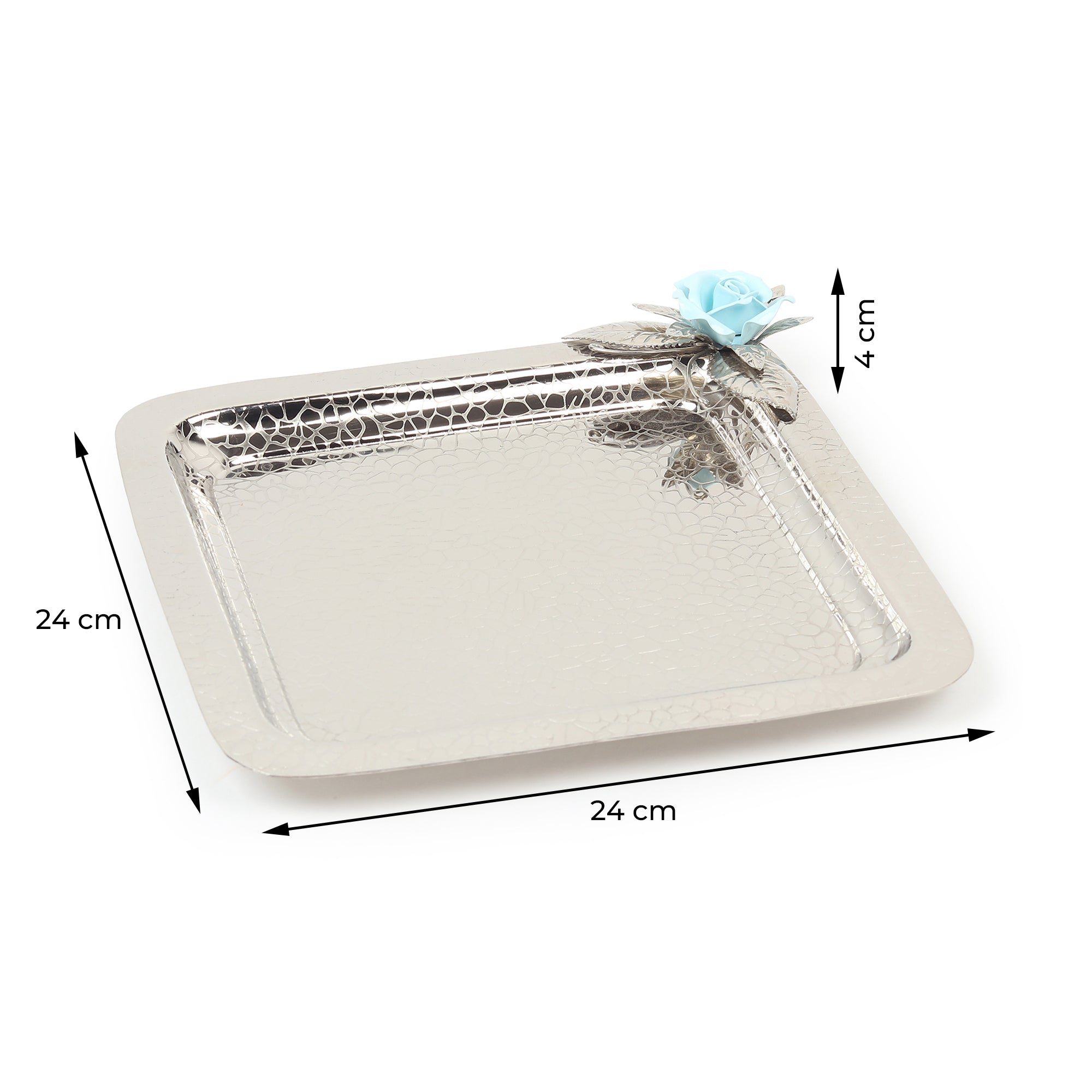 Petal Eclat Blue Square Tray