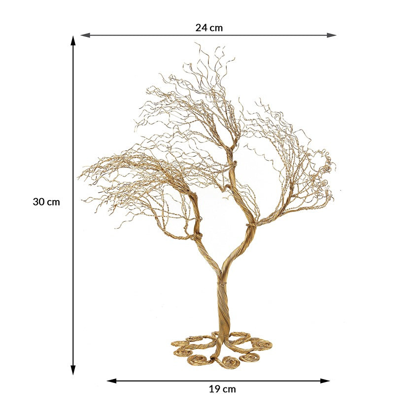 Breezy Branches Tree Sculpture in Gold