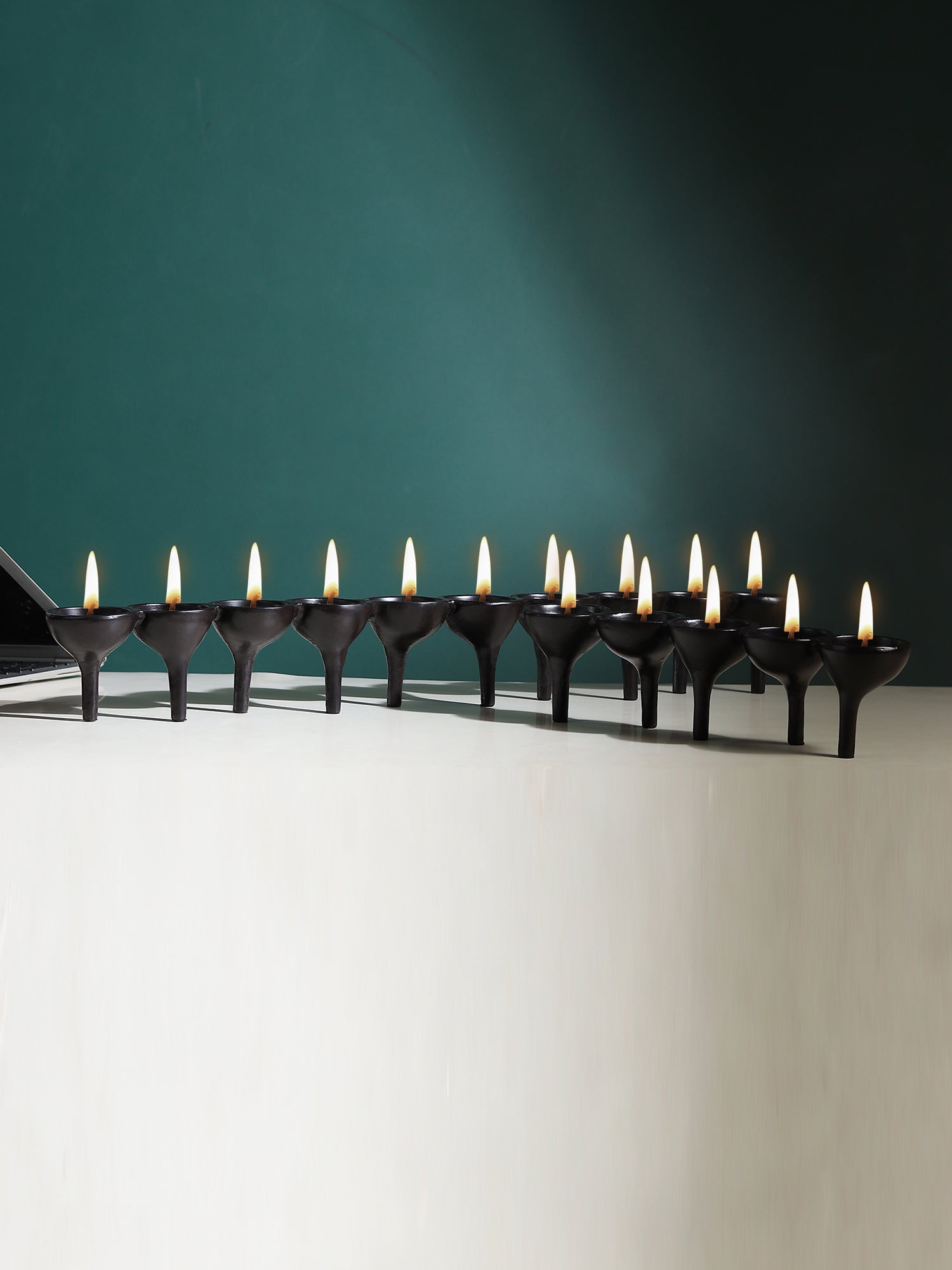 Rivera Candle & T-Light Holder –  Set of 2 in Black