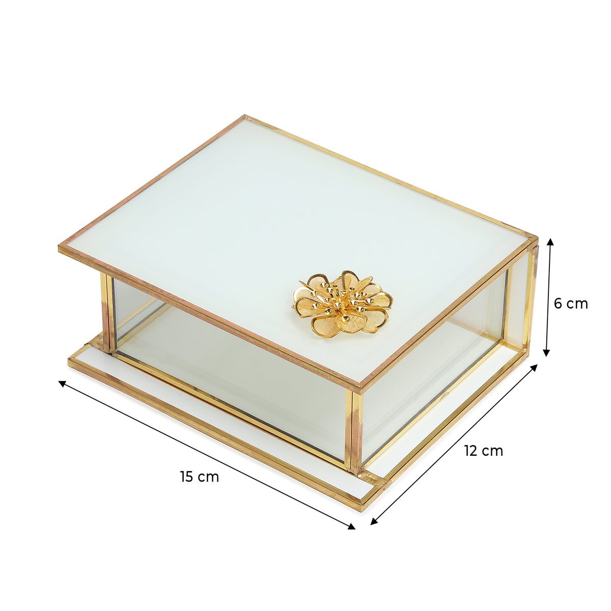 Livia's Flower Small Glass jewelry Box