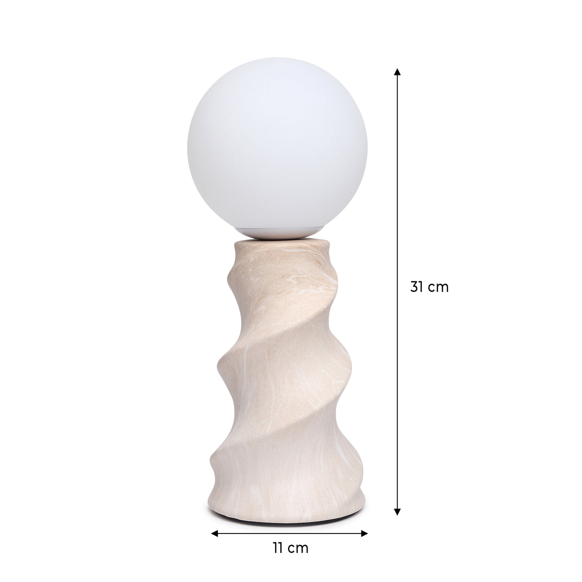 Twist Forme Brown Table Lamp