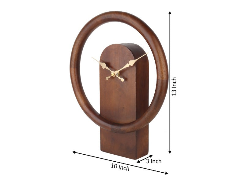 Wood's Dual Essence Clock in Brown