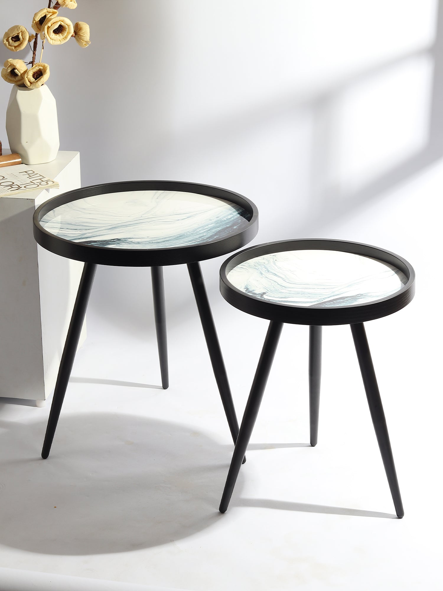 Marwood Round Side Table Set of 2