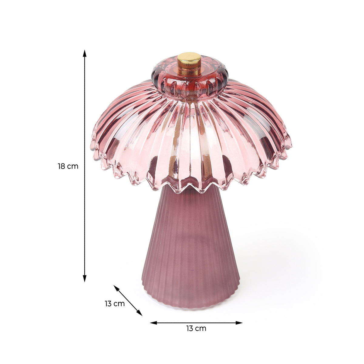 Cressa Crystelle Purple Glass Lamp