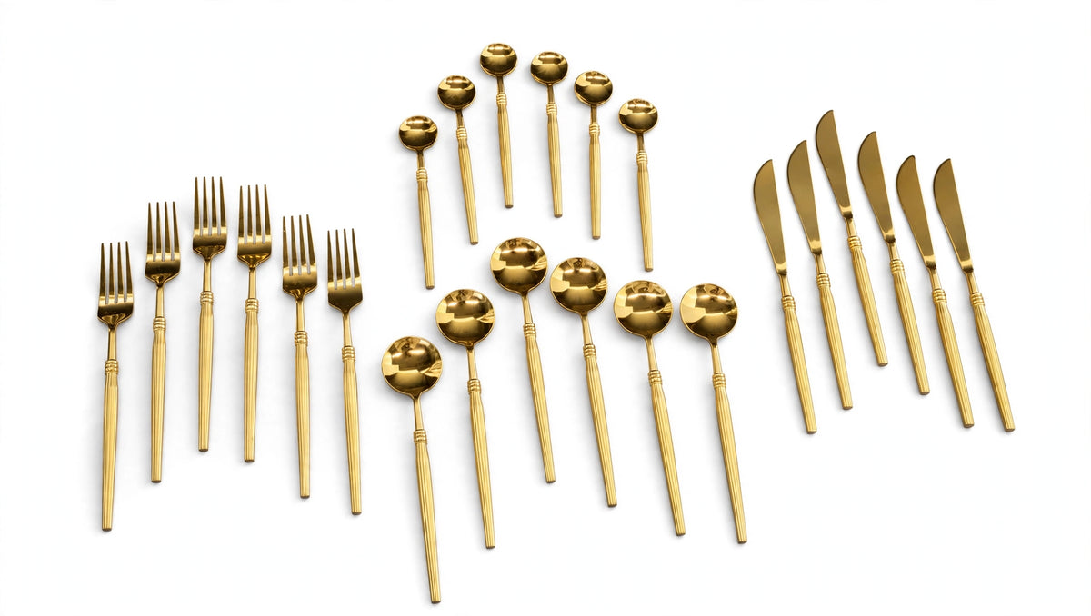 Juno Gold Cutlery Set of 24