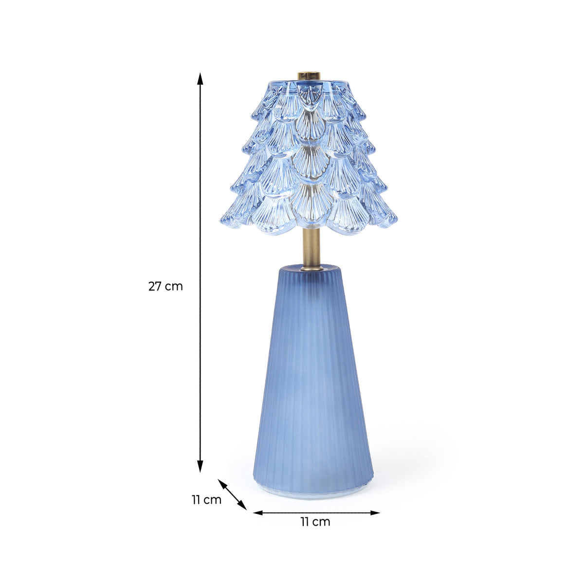 Marcelle Crystelle Blue Glass Lamp